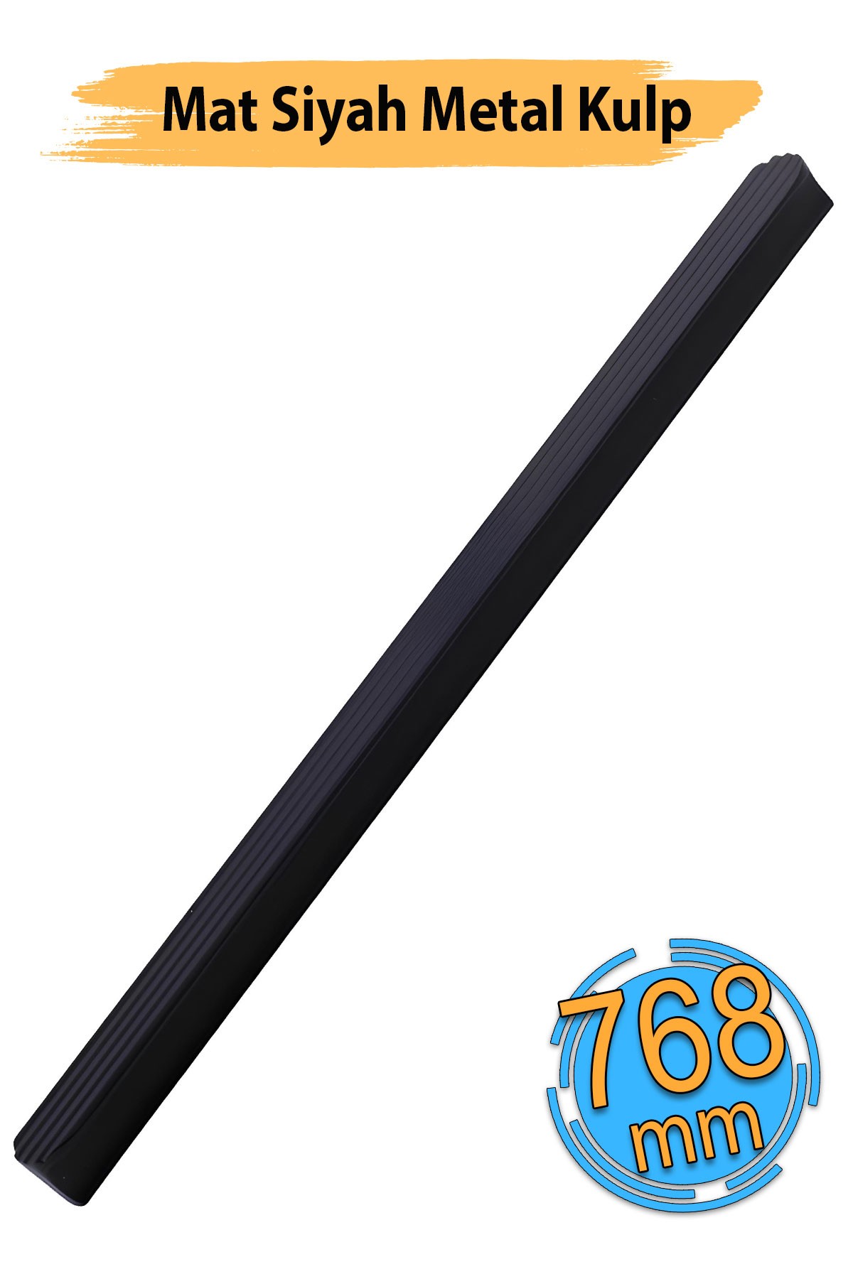 Dombay Lüx Çekme Kol Mat Siyah 768 mm 76,8 cm Metal Çekmece Sürgülü Aynalı Dolap Kulpu