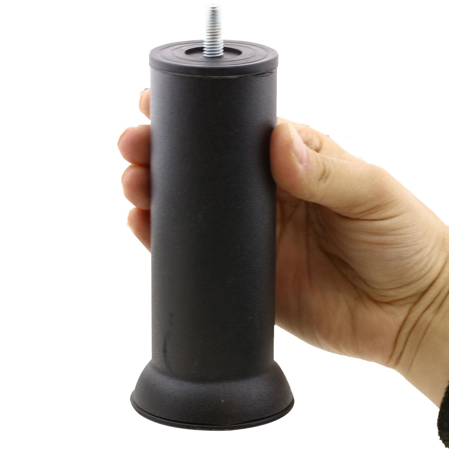 Mobilya Baza Kanepe Koltuk Çekyat Yüksetlme Ayağı M8 Ince Diş Siyah Ayakları 15 Cm Metal (12 ADET)