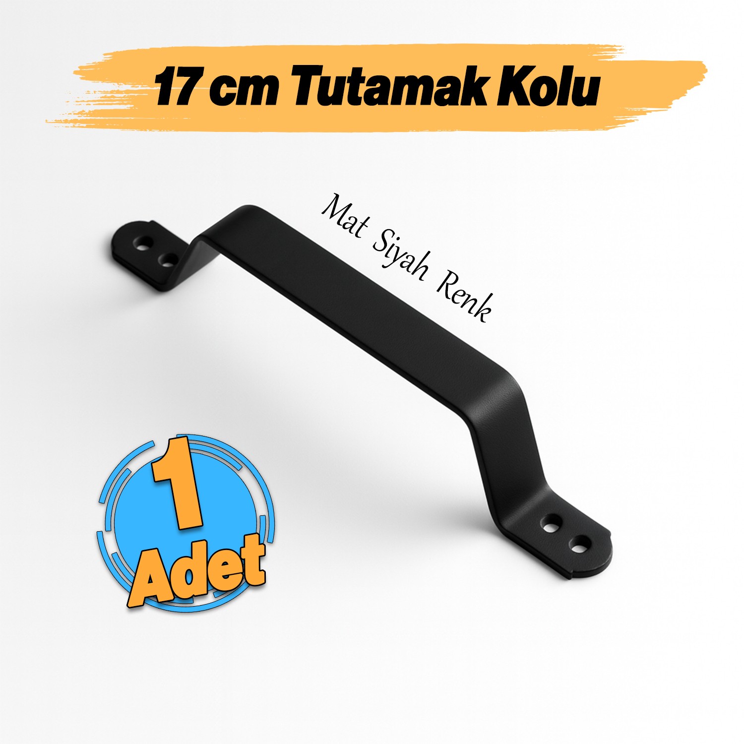 Mat Siyah Renk Metal El Tutamagı Çekme Kolu Kapı Tutma Kulbu 17 cm Kulp Kapı Tutamağı Kulpu