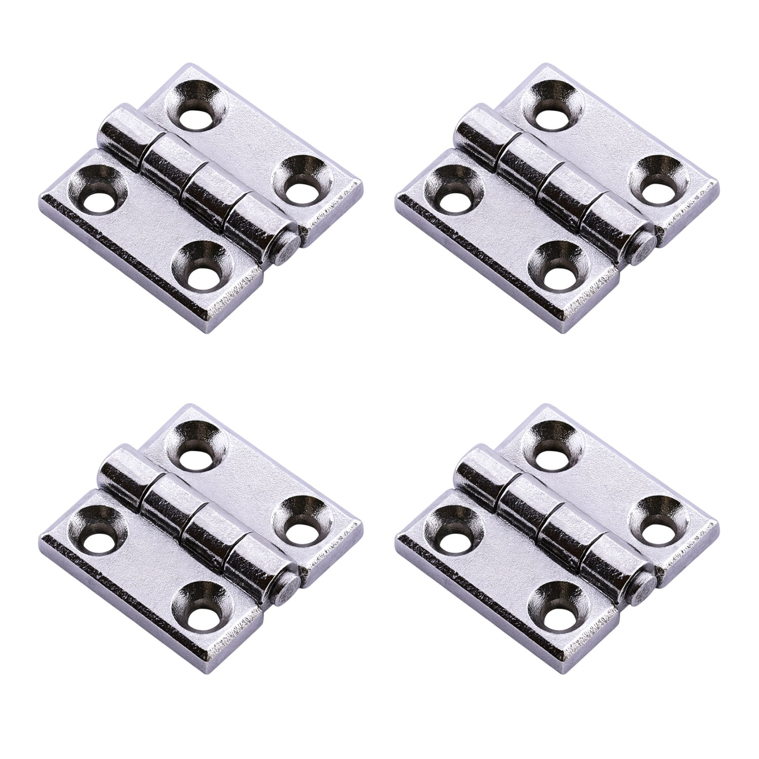 Metal 30x30 mm 4 ADET Yaprak Menteşe Gümüş Krom  Kapi Pencere Dolap Mobilya Kapak Menteşe Bağlantı