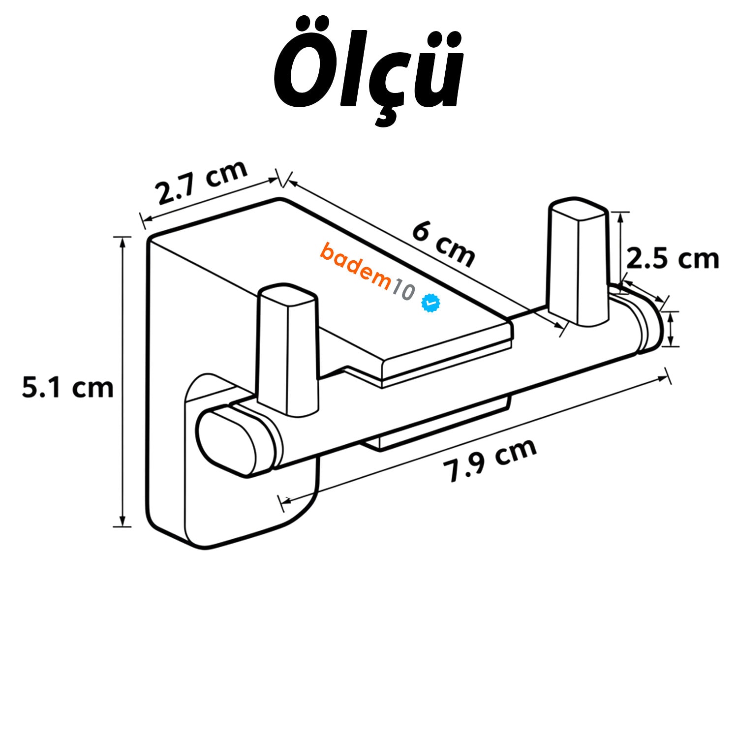 Siyah İkili Askılık Vidalı Paslanmaz Metal Duvar Askısı Banyo Mutfak Tuvalet İçin Modern Şık Tasarım