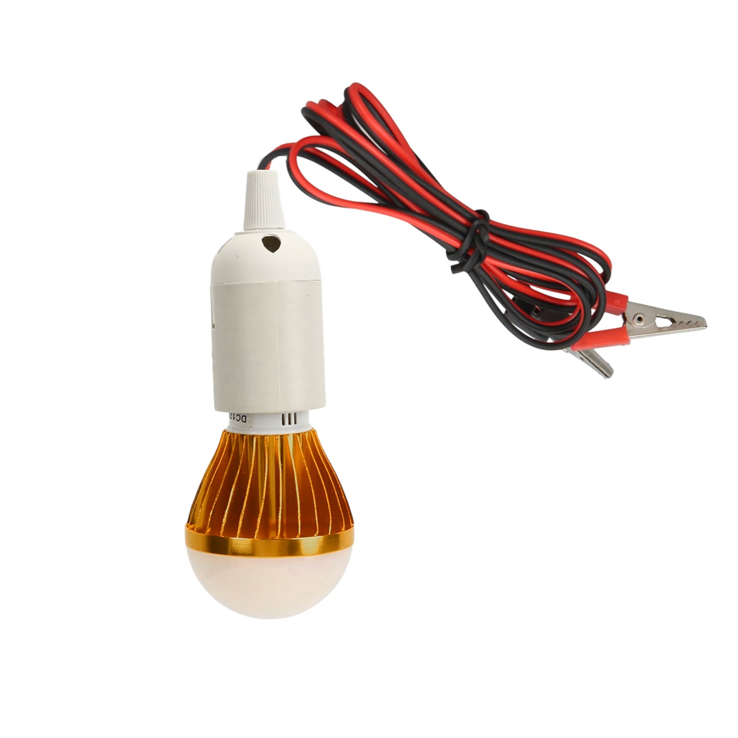 Akü Pensli 4 Metre Kablolu 12 V Tasarruflu Seyyar Led Ampul 5W Lamba Anahtarlı Aydınlatma Beyaz Işık