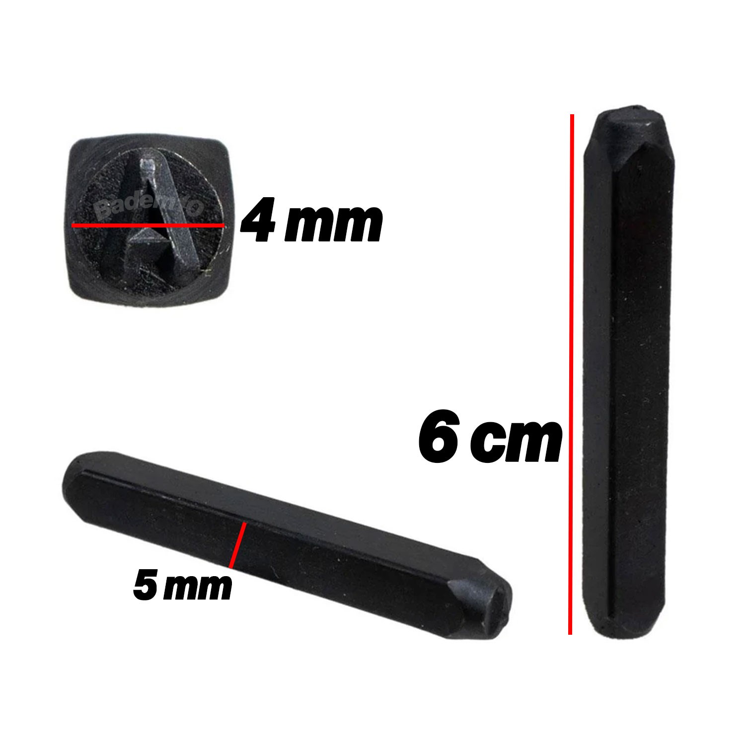 Çelik 4 mm Numaratör 36 Parça Harf Rakam Uç Seti Damgalama Takımı Metal Kazıma