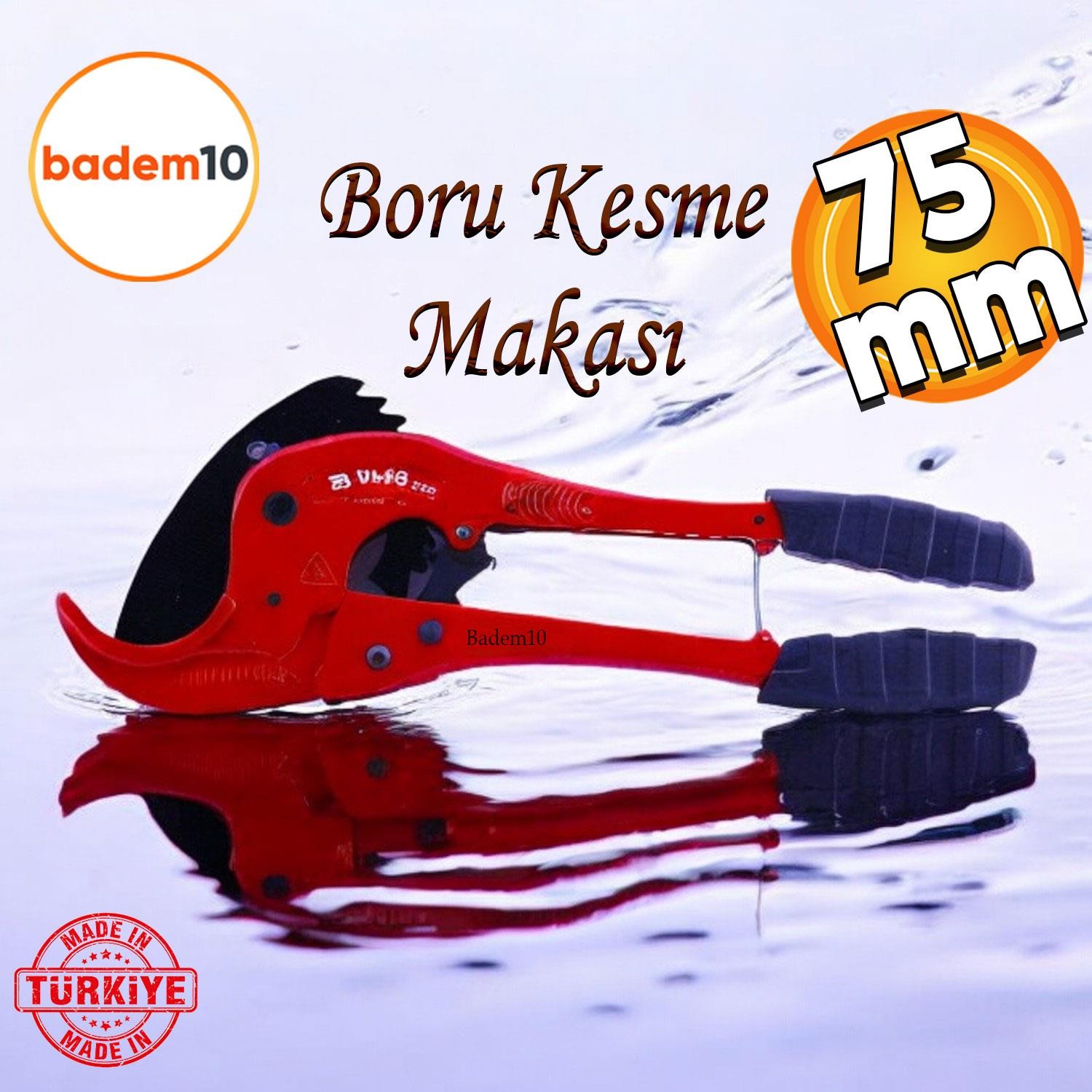 Vira Pvc Profesyonel Plastik Boru Kesme Makası 75 mm Çelik