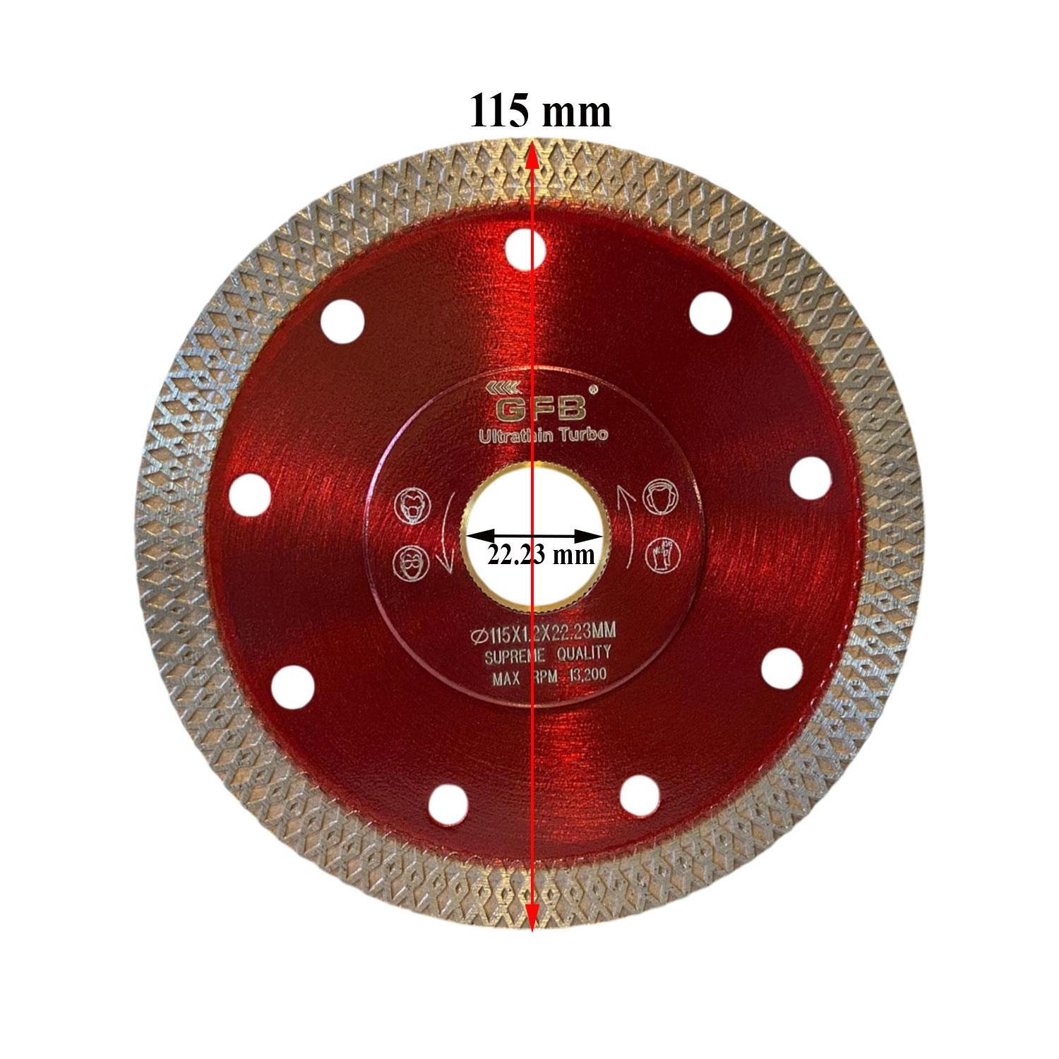 Elmas Testere Çapraz Beton Ahşap Seramik Mermer Porselen Fayans Sulu Kuru Kesme Kesici Disk 115 mm