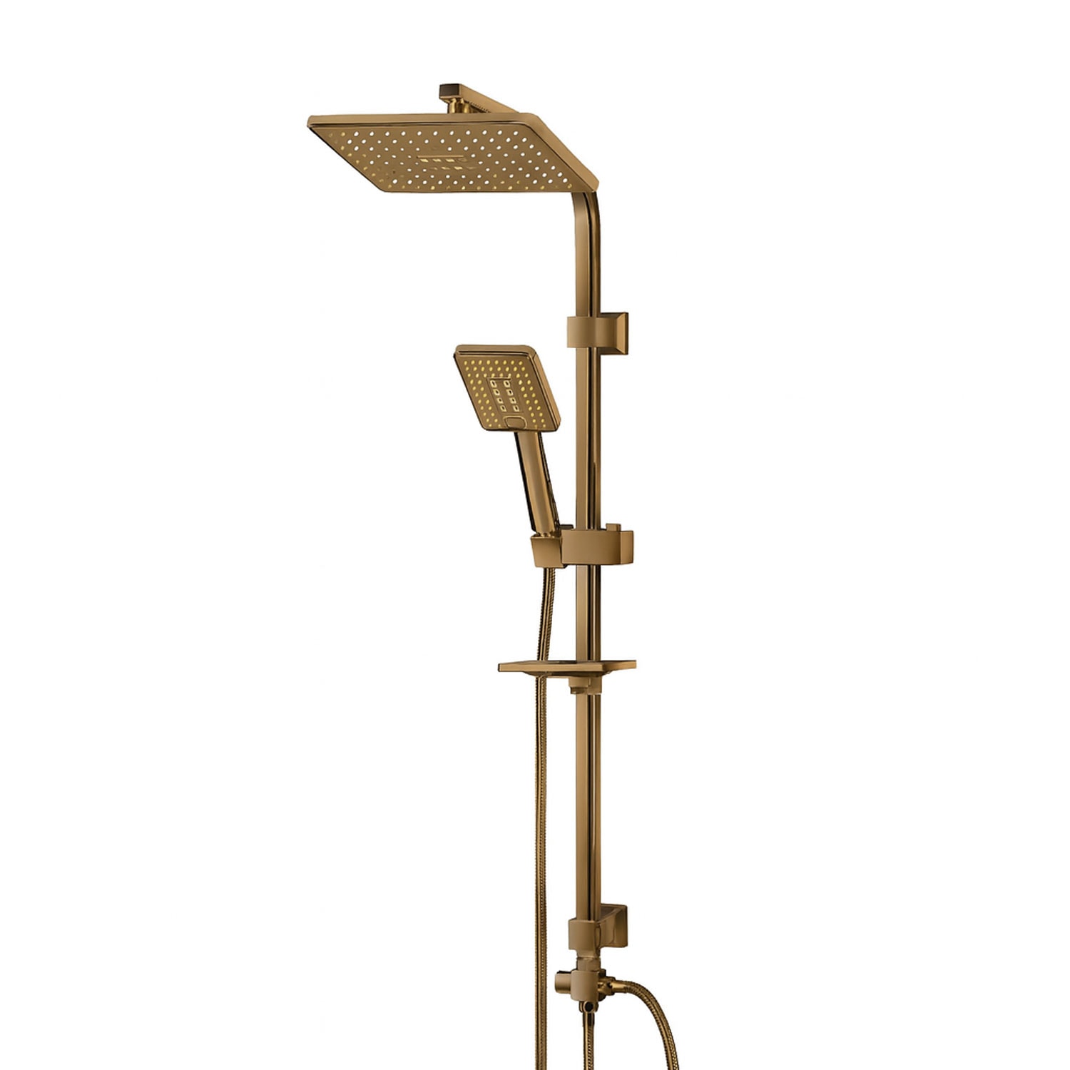 Yağmur Robot Duş Seti Tam Takım Bronz Renk Lüks Yağmurlama Fonksiyonlu El Duşu Başlıklı Duş Sistemi
