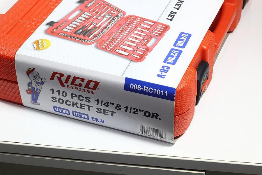 Rico 006-RC1011 110 Parça 6 Altı Köşeli Lokma Takımı 1/4-1/2