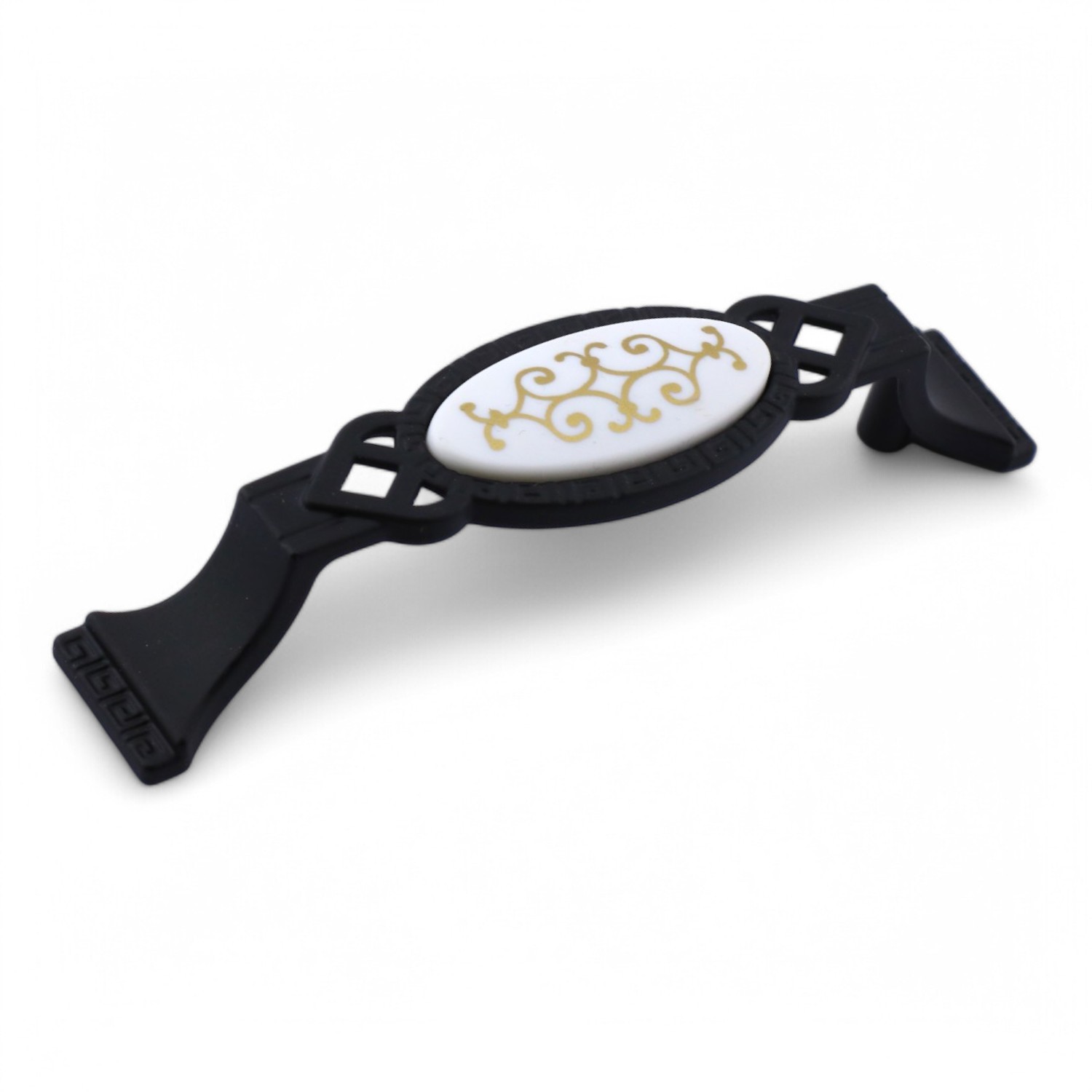 Palmira (96 MM -9.6 CM) Siyah Metal Mobilya Mutfak Dolabı Çekmece Dolap Kapak Kulpu Kulbu Kulpları