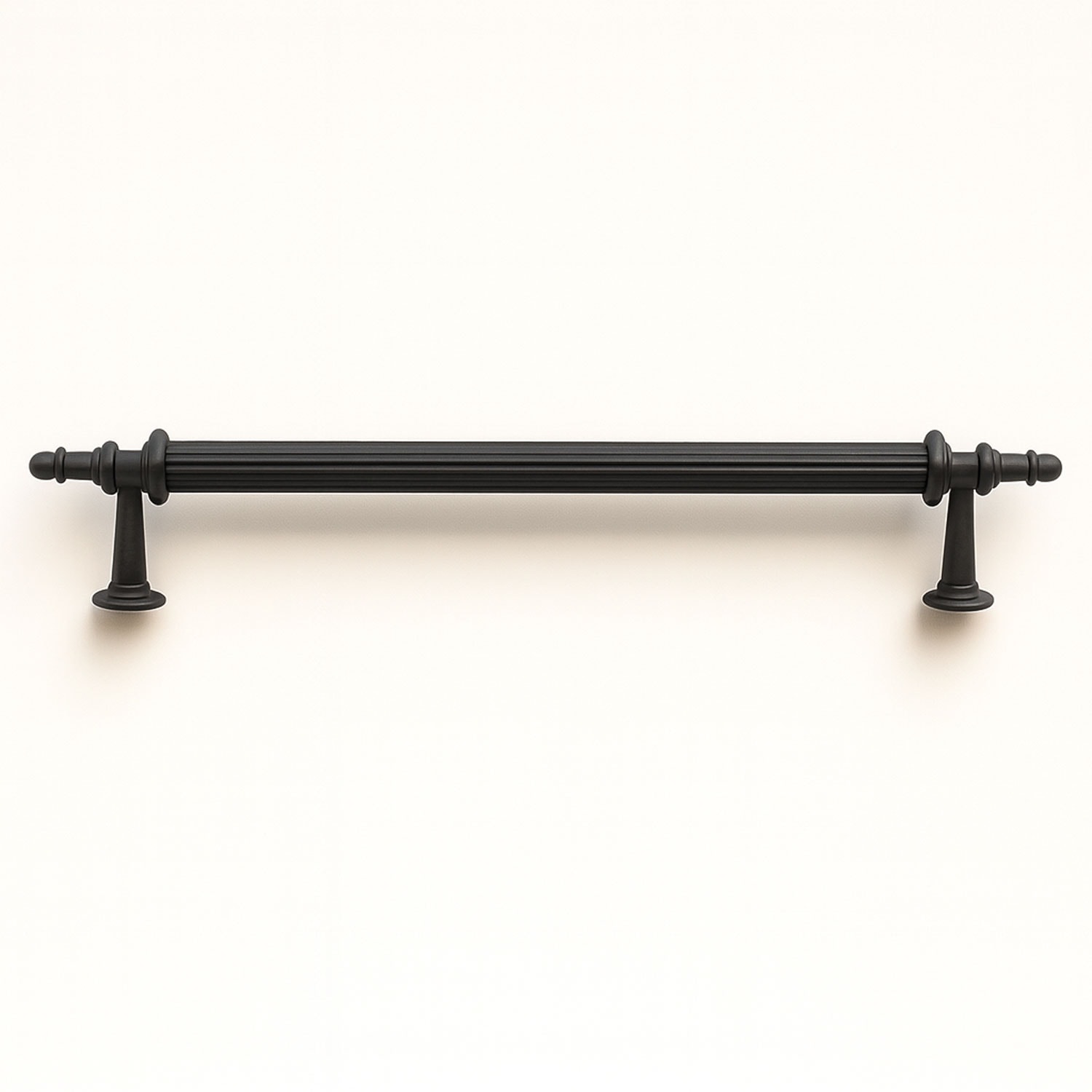 Ovacık Çizgili Mat Siyah 320 mm Metal Çekmece Dolap Kulpu Modern Tasarım Şık Mobilya Aksesuarı
