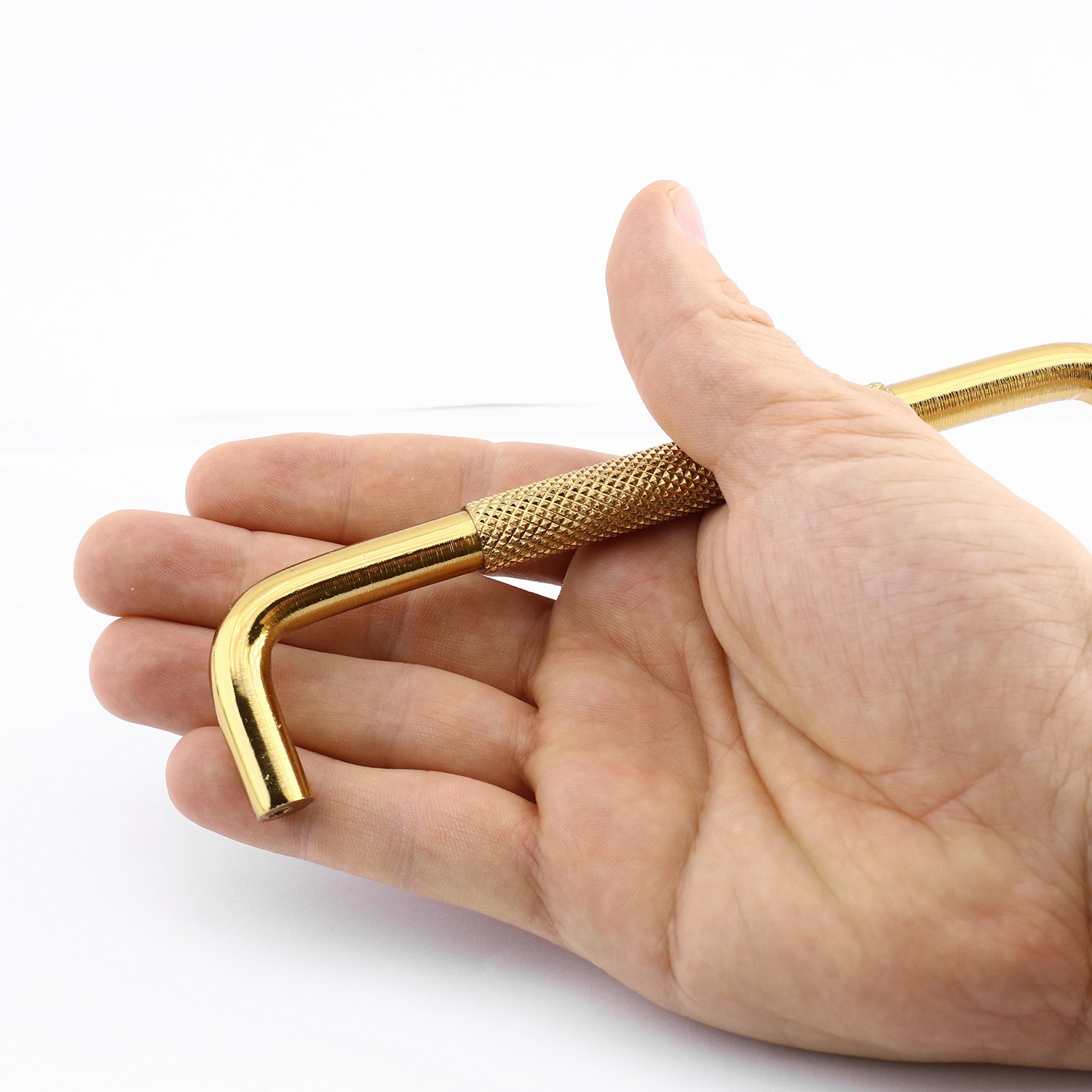 Tırtıklı Altın Gold Metal Kulp 128 mm 12.8 cm Mobilya Çekmece Dolap Dolabı Modern Kapak Kulpları