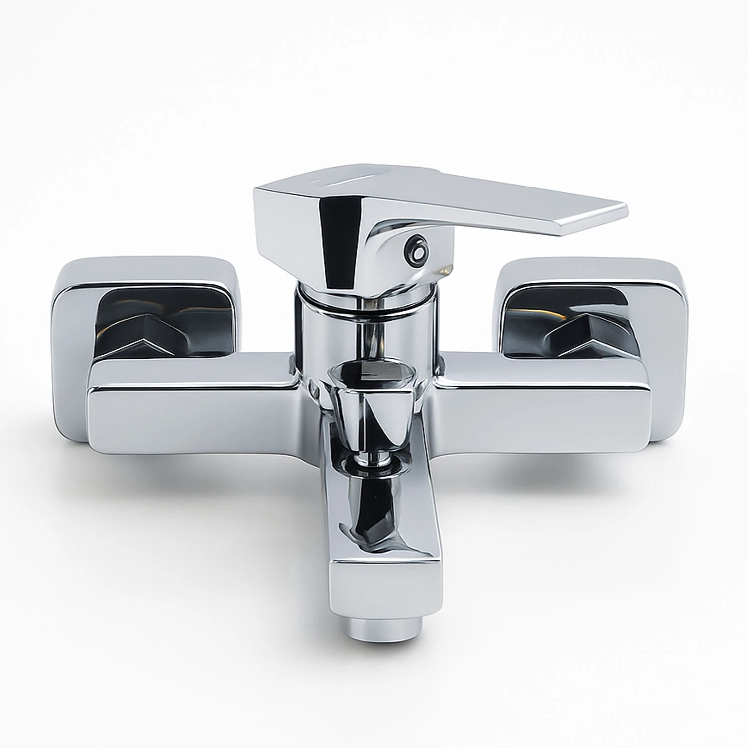 Banyo Bataryası Krom Kaplama Paslanmaz Gövde Seramik Kartuşlu Su Tasarruflu Duvar Tipi Musluk