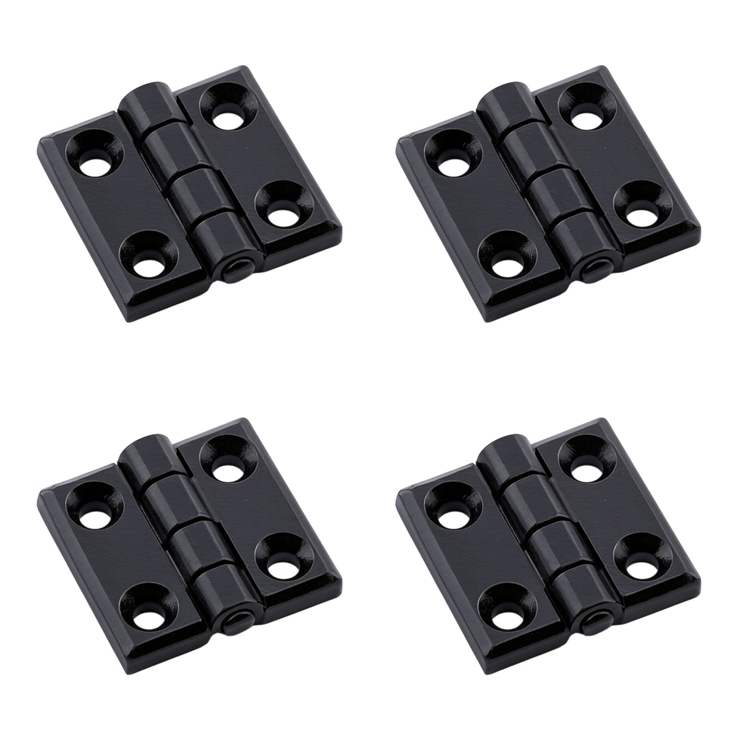 Siyah Metal 4 ADET SET Yaprak Menteşe 30x30mm Dayanıklı Mobilya Kapı Dolap Çekmece Kapak Aksesuar