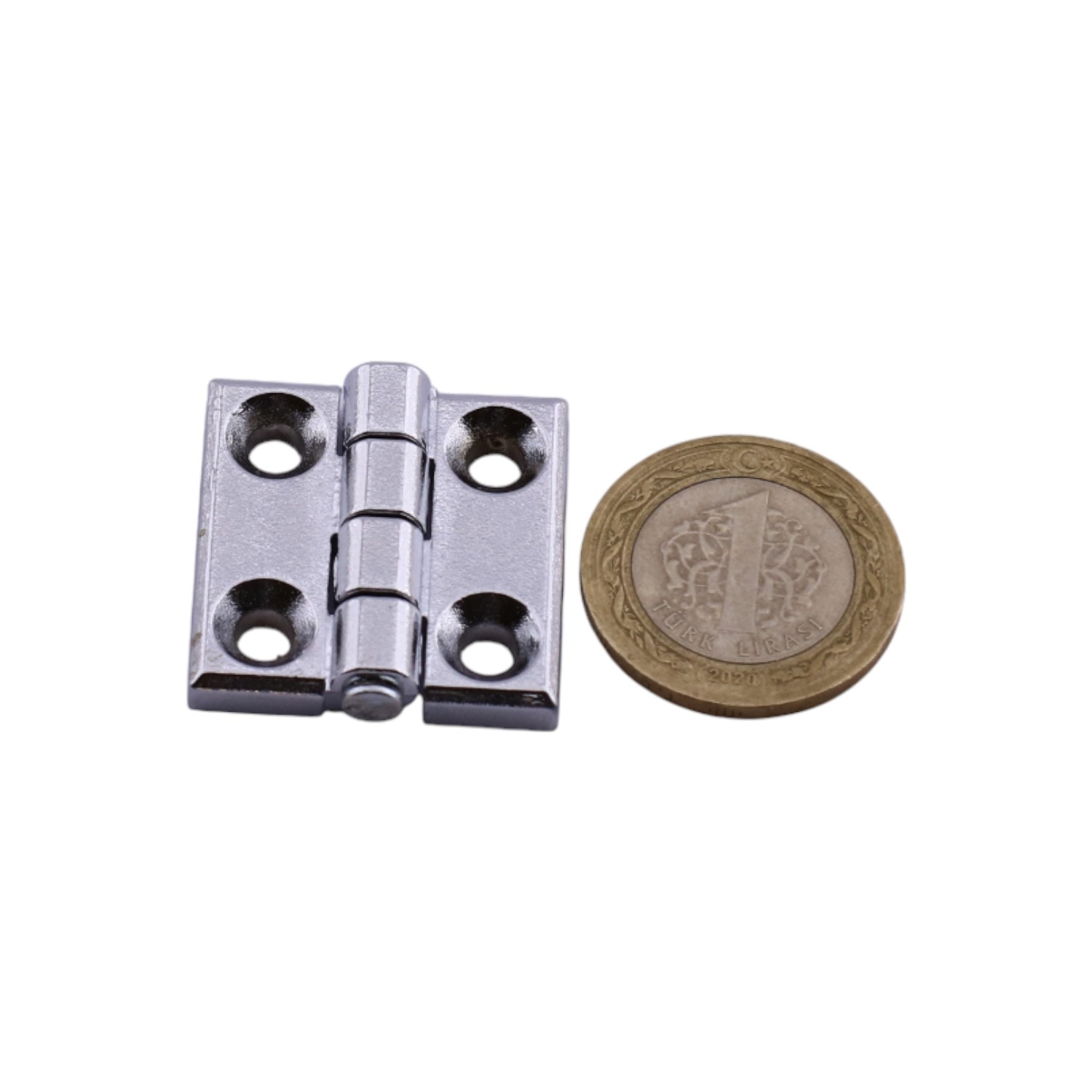 Yaprak Menteşe Metal 2 ADET 30x30 mm Gümüş Krom  Kapi Pencere Dolap Mobilya Kapak Menteşe Bağlantı
