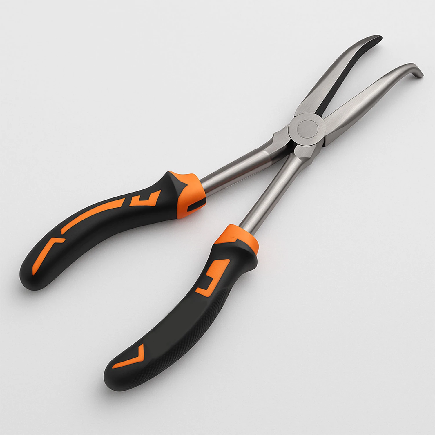 Extra Uzun Eğri Kargaburun 11 inç Kıvrık İnce Burun Pense Paslanmaz Çelik Metal Dayanıklı El Aleti