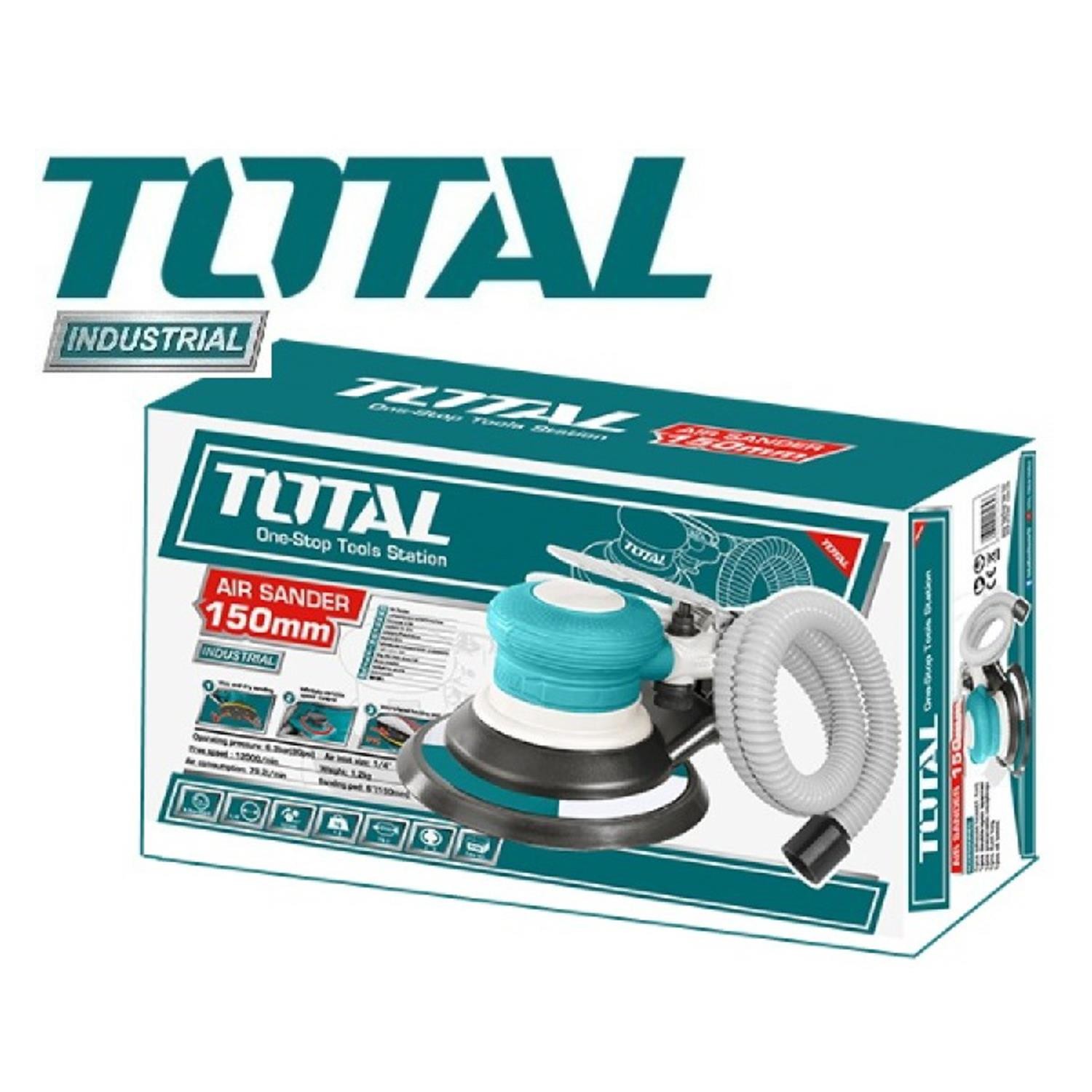 Total 1050 Rpm Havalı Zımpara Makinası TAT91512 Ahşap Duvar Yüzey Zımparalama 150 mm