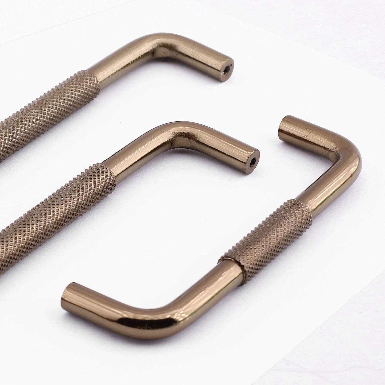 Tırtıklı Bronz Metal Kulp 224 mm 22.4 cm Mobilya Çekmece Dolap Dolabı Modern Kapak Kulpları