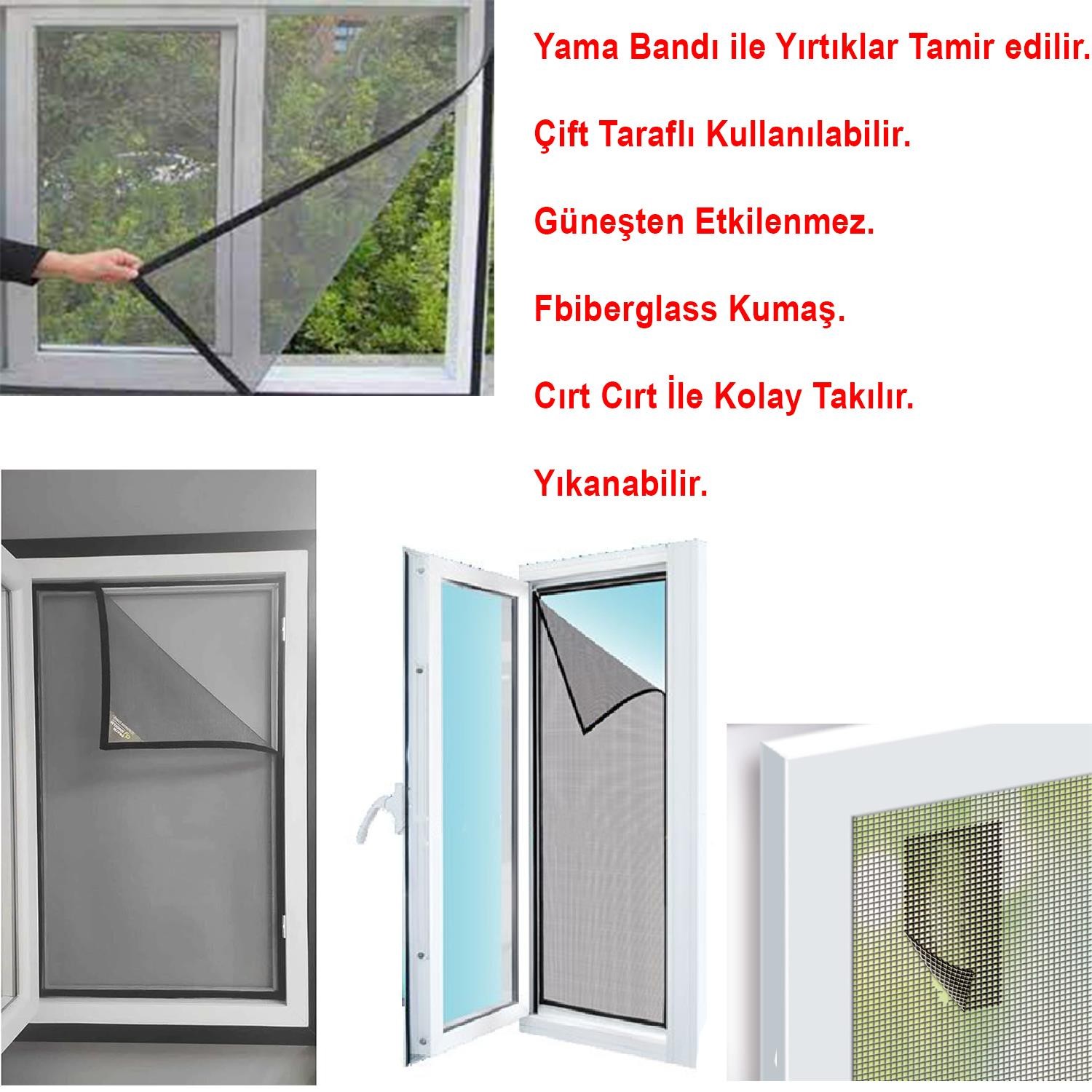 Process Pratik Hazır Sineklik Pencere Kapı Sinekliği 80 x 140 Cm