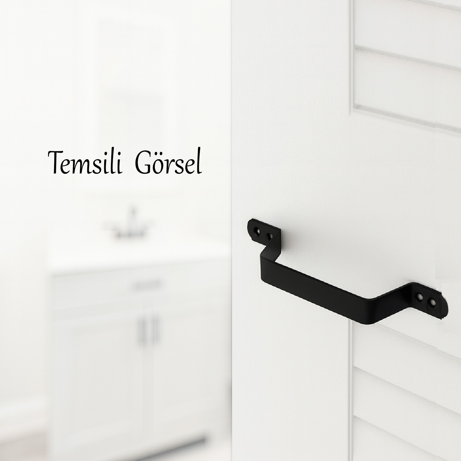 Mat Siyah Renk Metal El Tutamagı (4 Adet) Çekme Kolu Kapı Tutma Kulbu 17 cm Kulp Kapı Tutamağı Kulbu