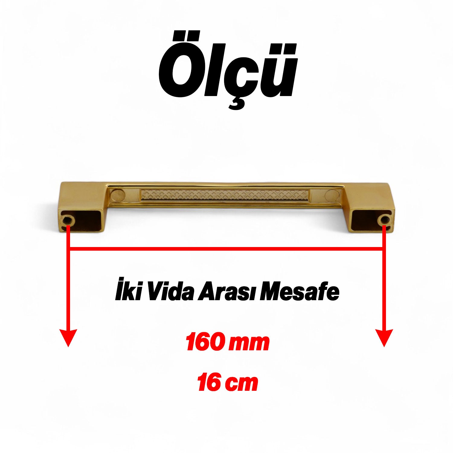 Gölcük 160 mm Metal Mat Altın Gold Kulp Mobilya Çekmece Mutfak Dolabı Dolap Kapak Kulpları Kulb