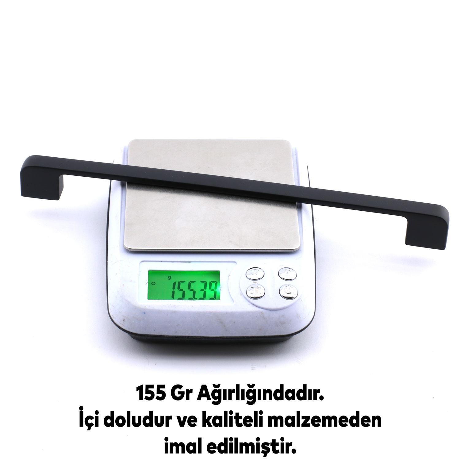 Arel Kulp Mobilya Mutfak Dolabı Çekmece Dolap Kulpları Kapak Kulpu Kulbu Siyah 224 mm Metal