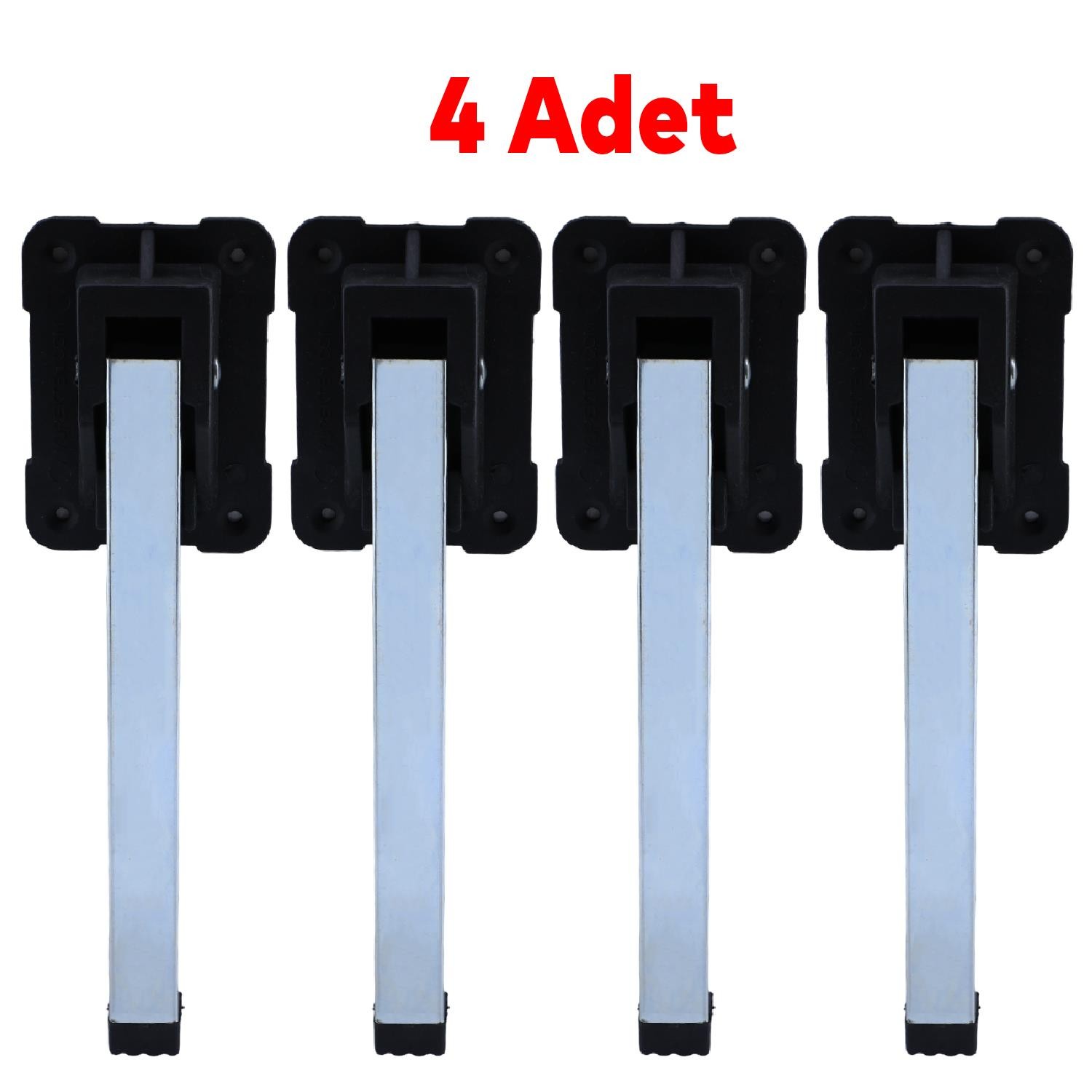 Sofra Ayağı Metal Plastik Siyah Taban Katlanır Yer Sofrası Sini Altı 20 cm (4 ADET)