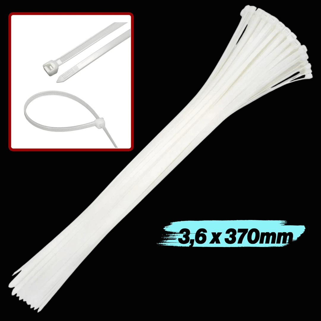 2.5 x 200 mm 100 Adet Cırt Kelepçe 20 cm Plastik Beyaz Renk Zip Kablo Bağı Çok Amaçlı Bağlama 