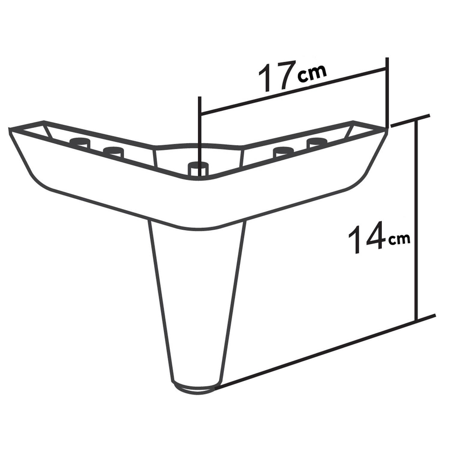 Aspen Lüks Mobilya Kanepe Sehpa Puf Koltuk Ayağı 14 cm Kahverengi Ahşap Desenli Baza Ayak 4 (ADET)