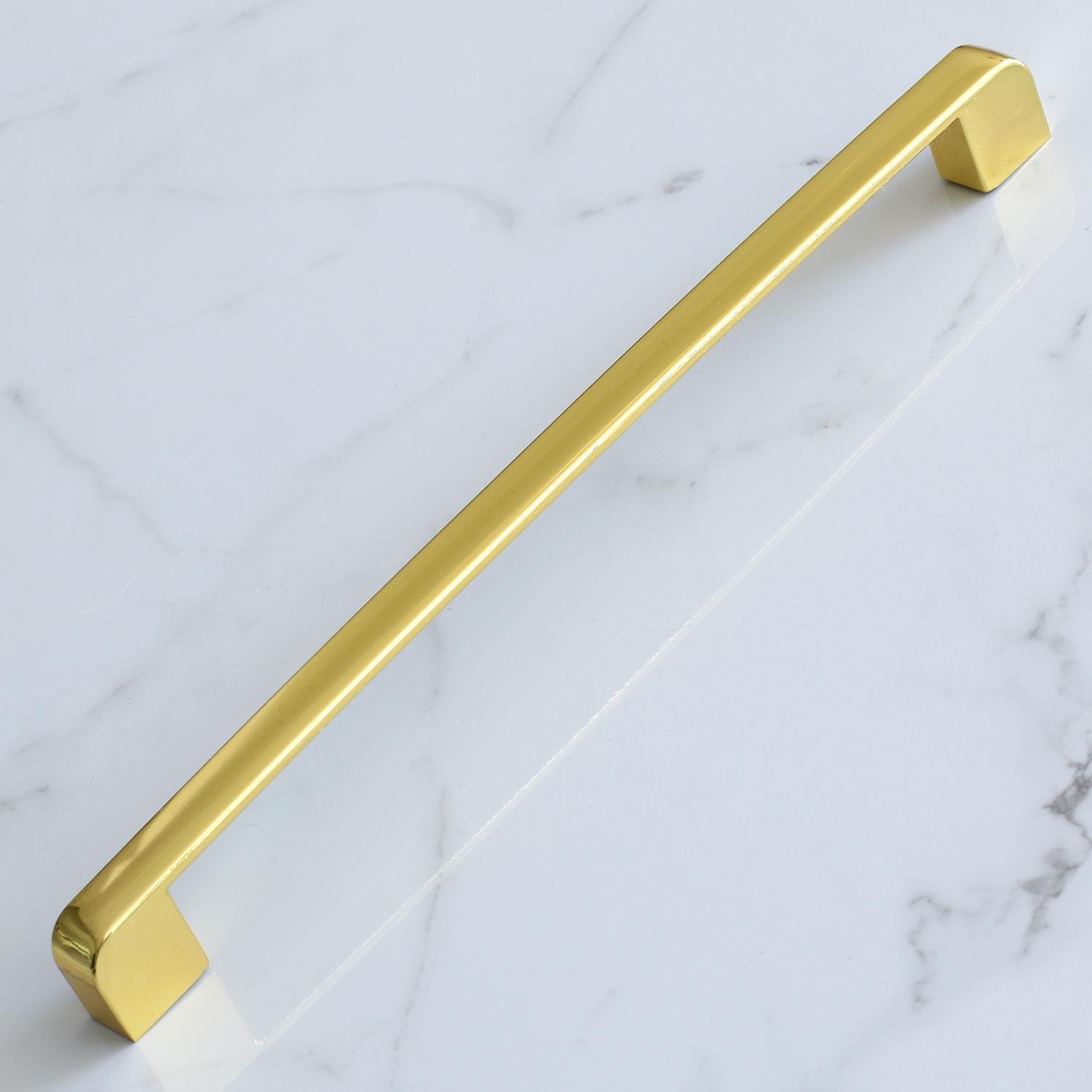 Gölcük Oval Gold Mobilya Mutfak Dolabı Çekmece Dolap Kapak Kulpu Kulbu 224 mm Metal Kulp Altın