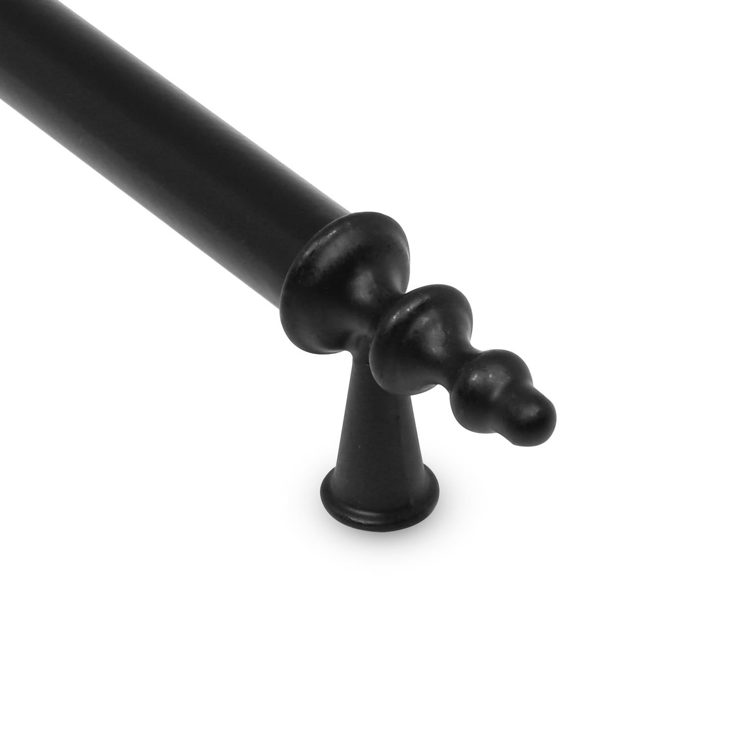 Ovacık Çekmece Dolap Dolabı Kapak Kulpu Kulbu (224 MM-22.4 CM) Siyah Metal Kulpları Mobilya Mutfak