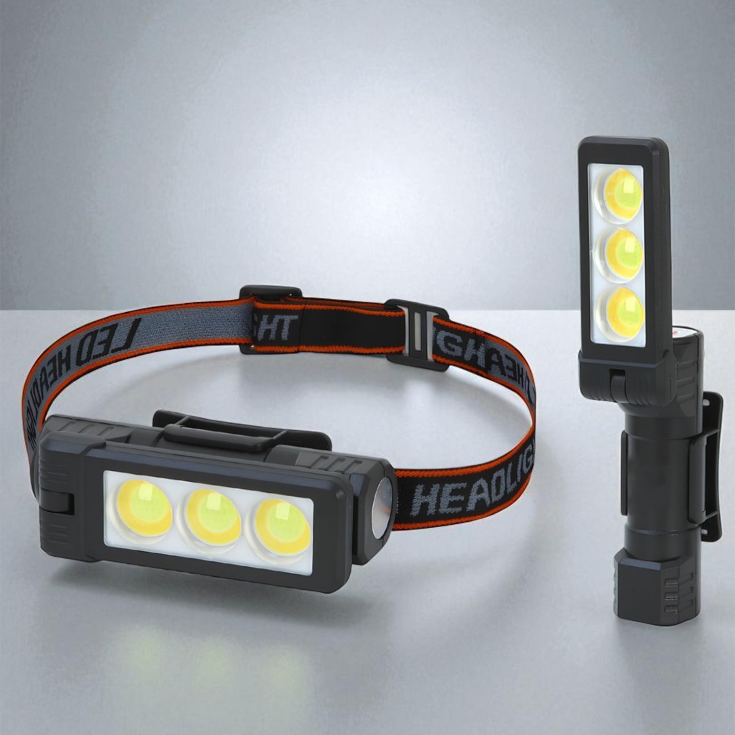 3 LED Kafa Feneri Kafa Lambası 10W Uzun Menzil Usb Şarjlı Ledli Işık Su Geçirmez Kamp El Feneri