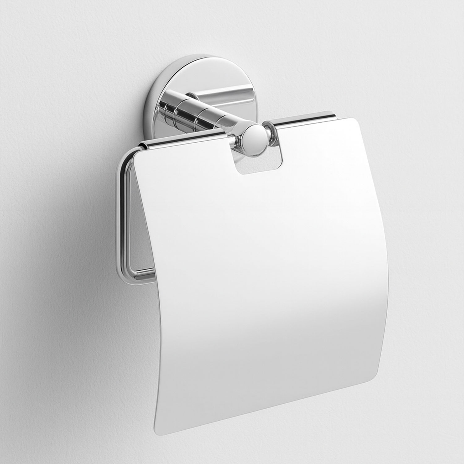Gümüş Krom Kapaklı WC Kağıt Aparatı Vidalı Paslanmaz Metal Duvar Tuvalet Kağıtlık Banyo Aksesuarı