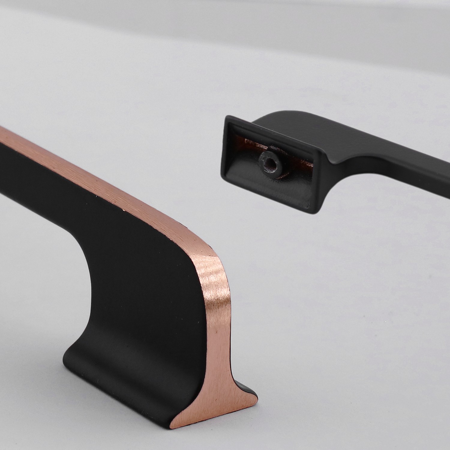 Afyon (224 mm - 22.4 cm) Siyah Rose Metal Mobilya Mutfak Çekmece Dolap Dolabı Kulbu Kulpu Kulpları
