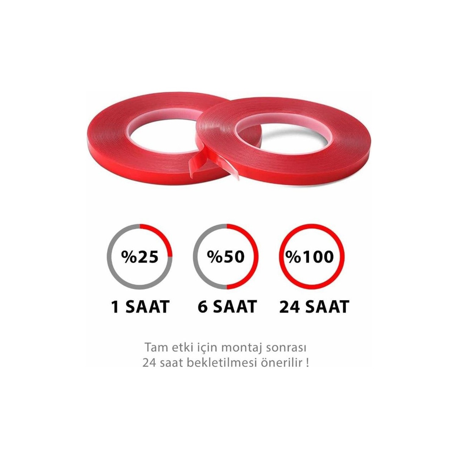 Çift Taraflı Silikon Bant Montaj Bandı Şeffaf 10 mm x 5 Metre Güçlü Çok Amaçlı Yapıştırıcı 1 Adet