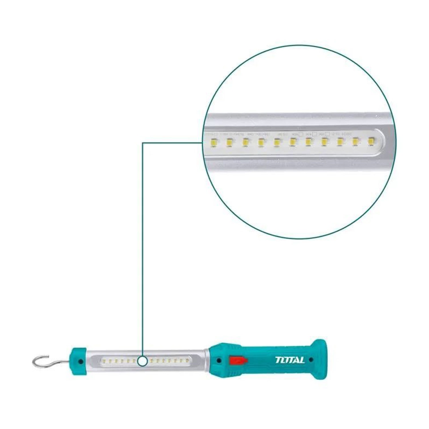 Total TWLI35261 Şarjlı Askılı Mıknatıslı Led Lamba Çalışma Işığı 300 Lümen 3.5W Usb Şarjlı Lion Pil