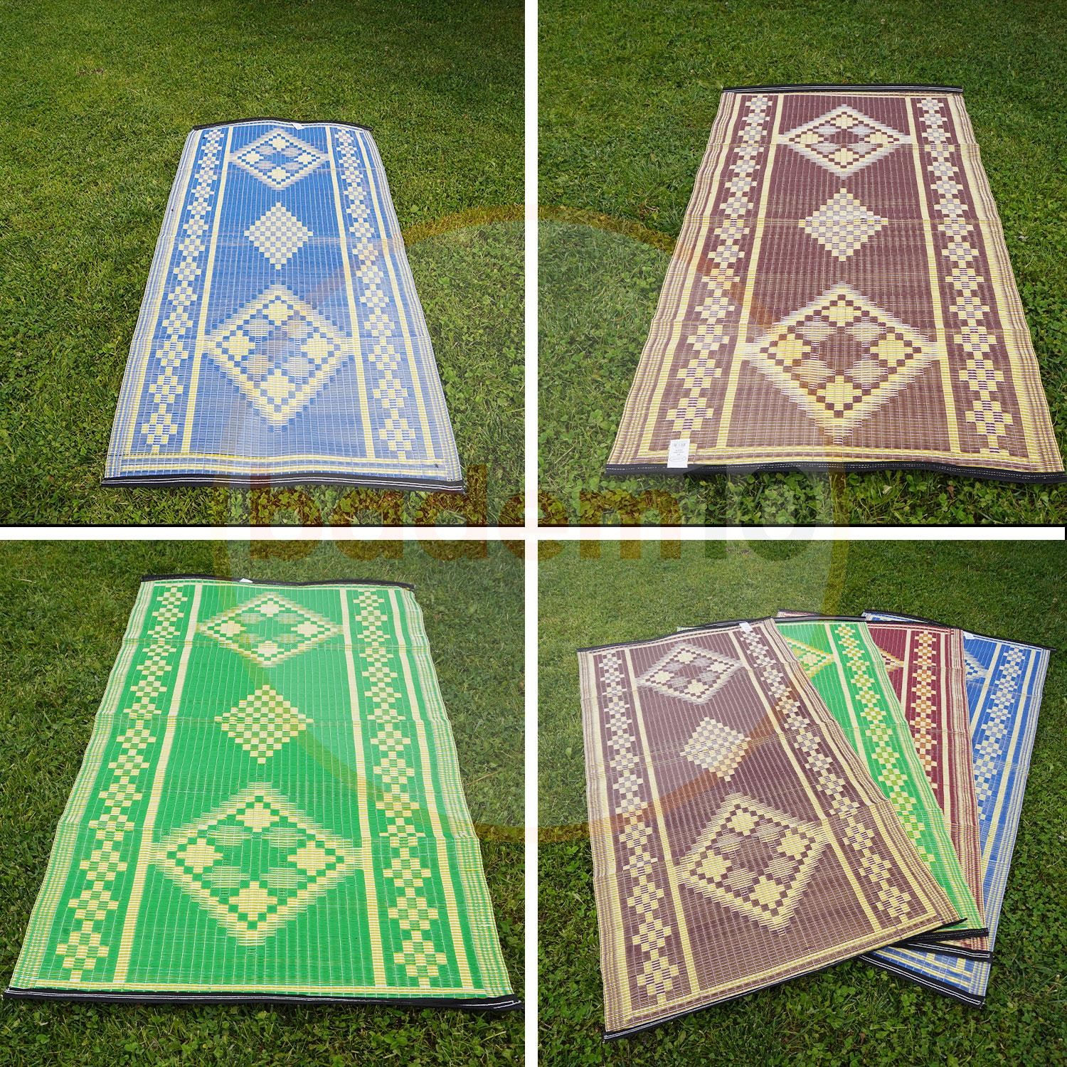 Plastik Hasır Halı Kilim Piknik Cami Park Plaj Bahçe Balkon Teras Kamp Outdoor Karavan Mat 90x140 cm