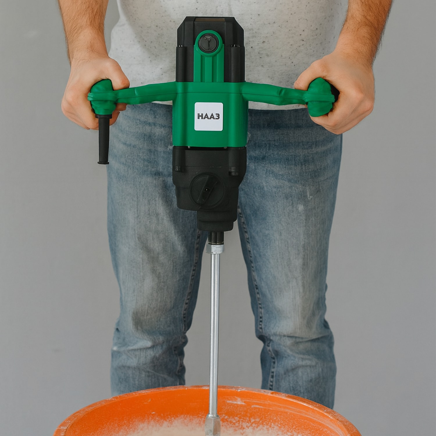 Elektrikli Boya Harç Karıştırıcı 2100 W Çift Kulp Ergonomik Mikser Ucu Güçlü Karıştırma Makinesi