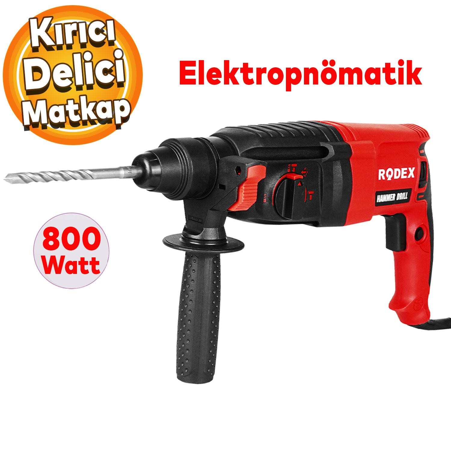 Rodex RDX226 Elektropnömatik Kırıcı Delici Matkap 26 mm 800W