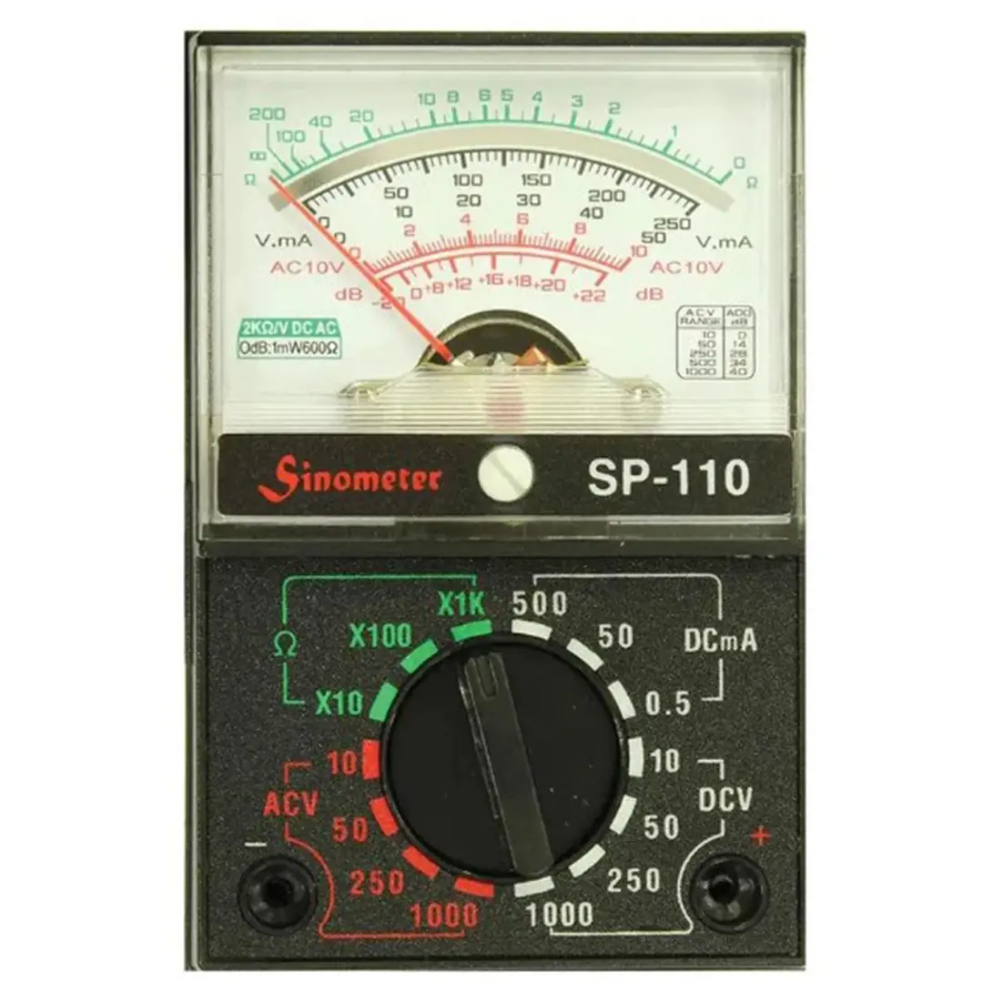 Sinometer Ruzgar Sinometer Cep Tipi Multimetre Ölçüm Cihazı Analog Büyük Ekran- Badem10
