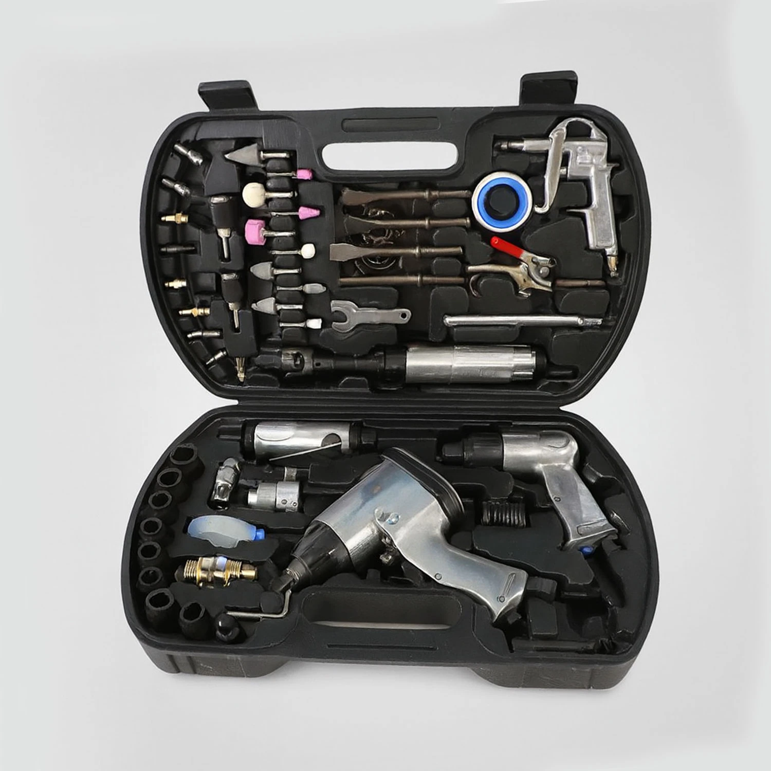 Havalı Alet Tamirci Seti 61 Parça Profesyonel Kompresör Uyumlu Çok Fonksiyonlu Amaçlı Onarım Seti