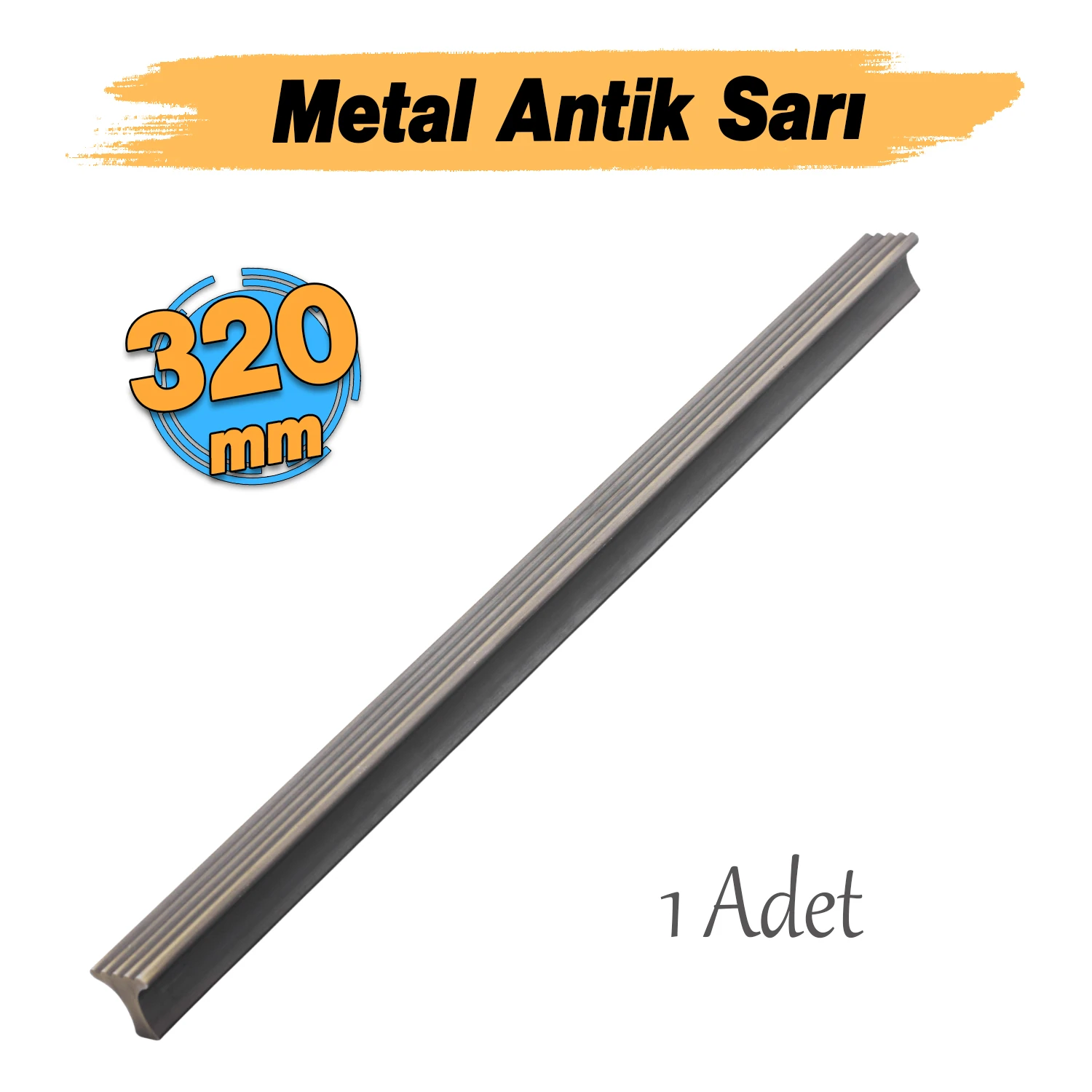Foça 320 mm 32 cm Soft Antik Sarı Metal Kulp Kapak Kulpu Dayanıklı Kulpları Mobilya Çekmece Dolap