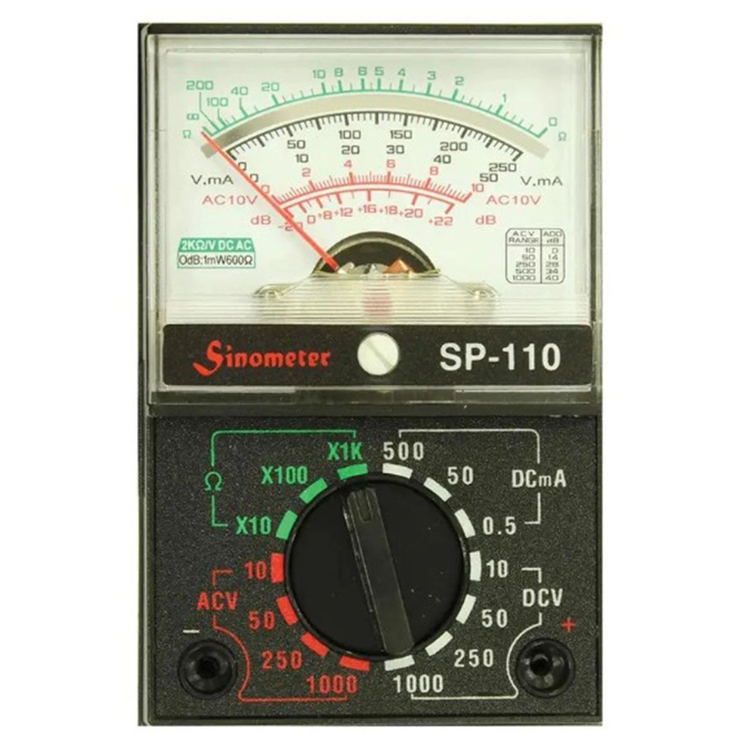 Sinometer Cep Tipi Multimetre Ölçüm Cihazı Analog Büyük Ekran- Badem10