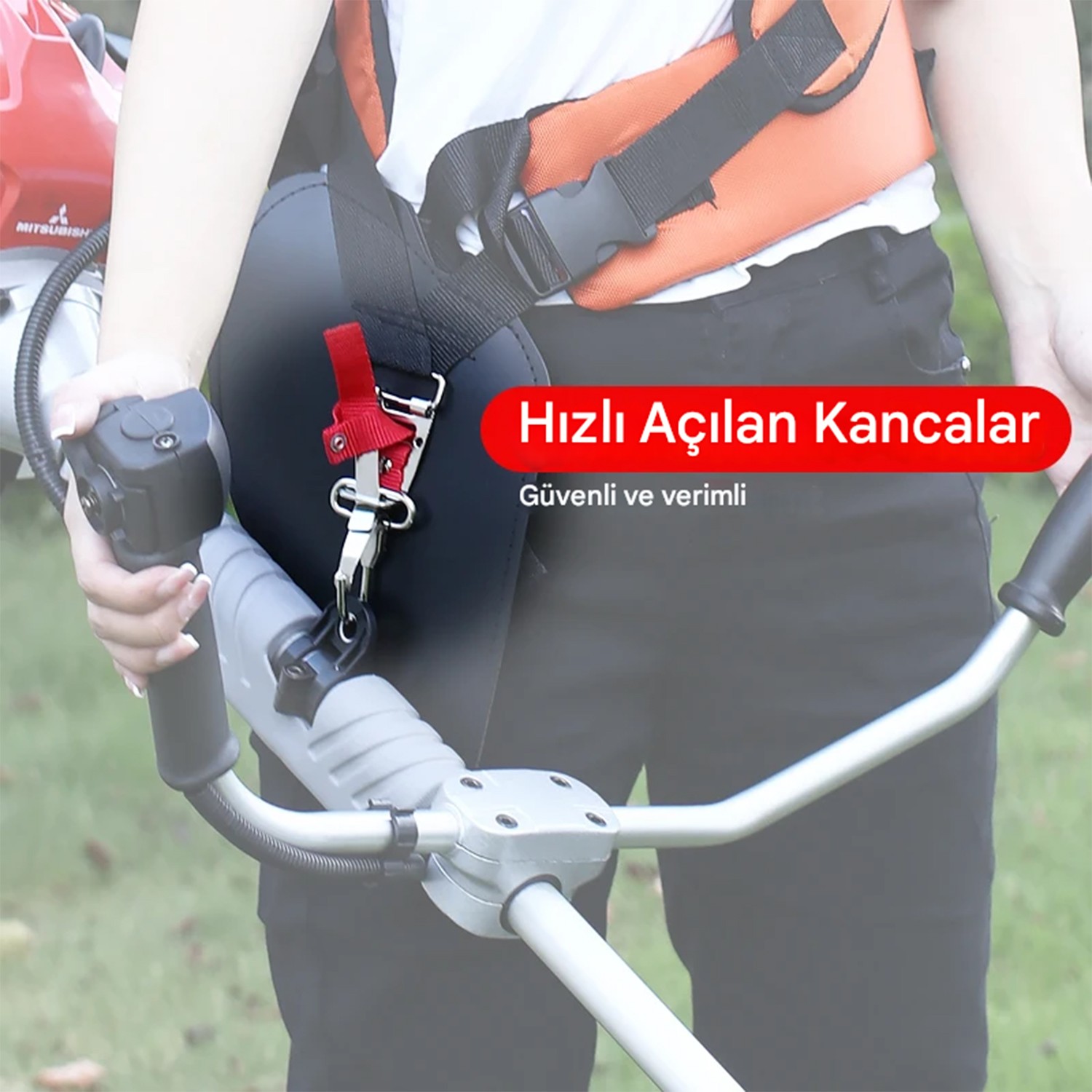 Sırt Tipi Omuz Destekli Askılı Motorlu Çim Biçme Tırpan Taşıma Askısı Kemeri Kayışı Yeleği Aparatı