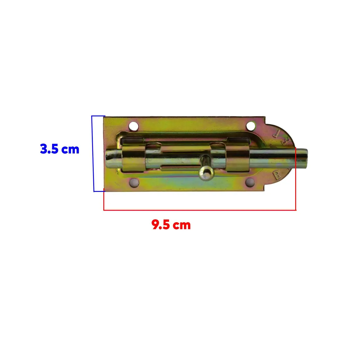 Mavzer Sürgü No:8 Kilit Kadmiyum 35x95 mm Kapı Pencere Emniyet
