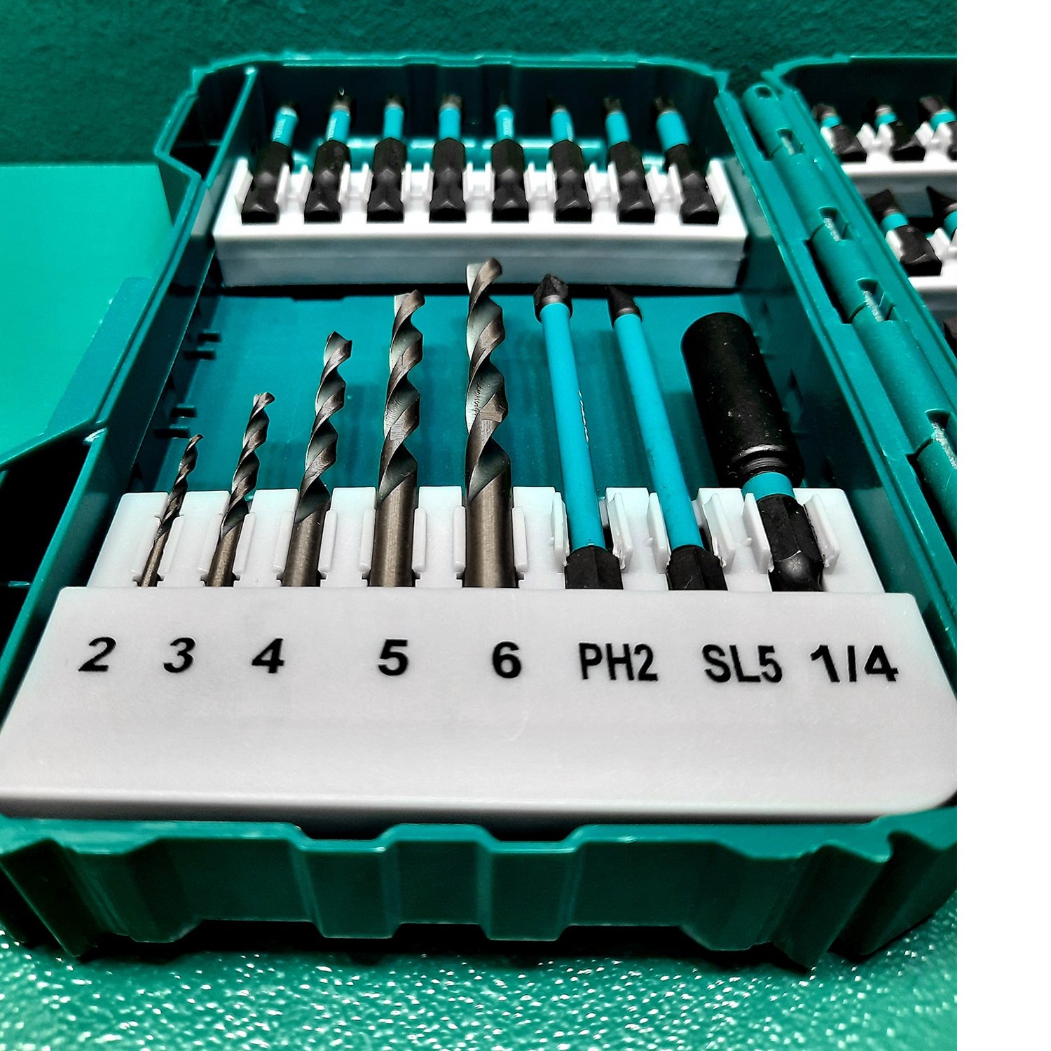 Mıknatıslı Darbeli Bits Uç Seti 49 'lu Set PZ PH SL Torx HSS Delme Ucu Somun Adaptör Ucu Tutucu