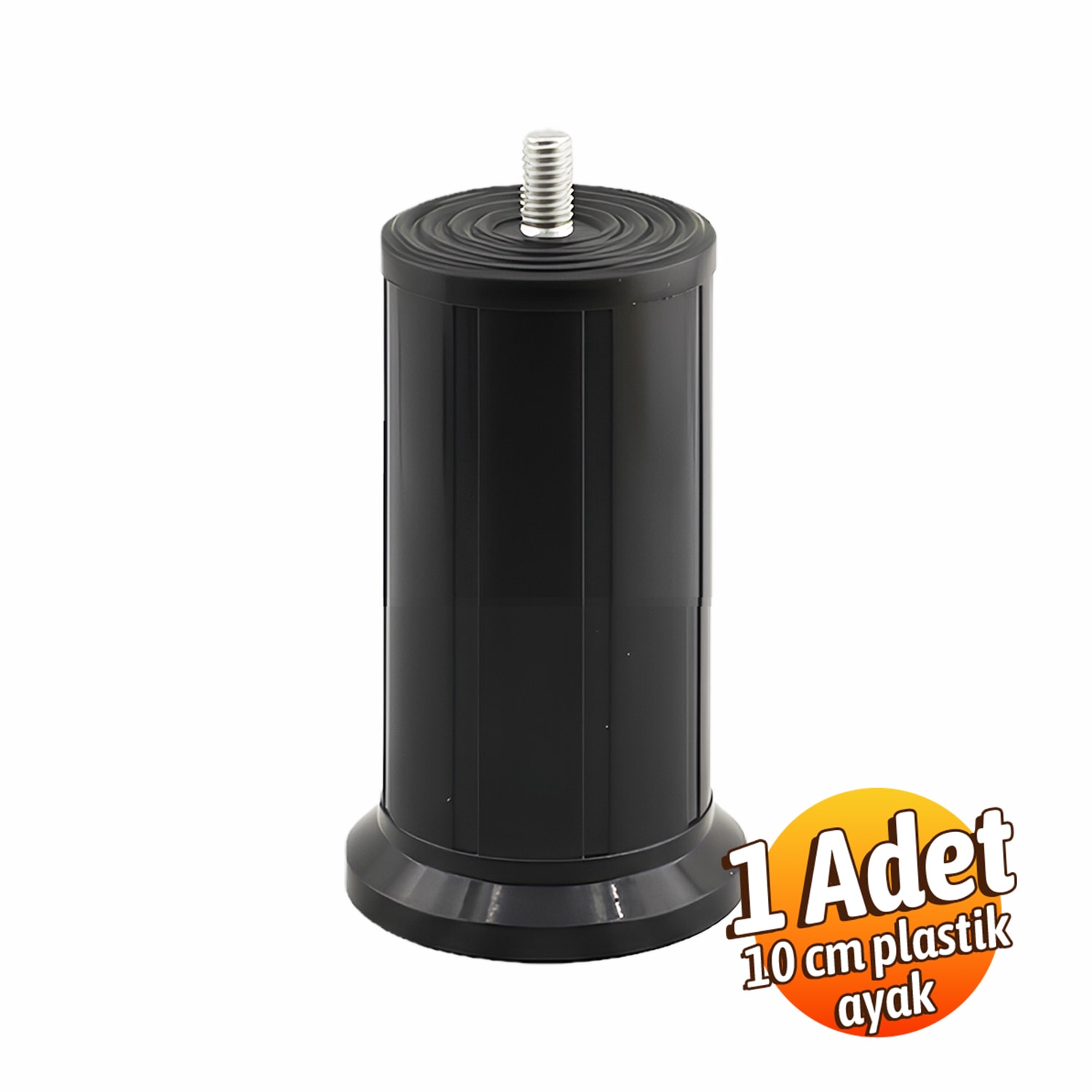 Keson 1 Adet 10 cm Siyah Plastik Mobilya Baza Tv Ünitesi Yükseltme Ayağı Destek Ayağı 