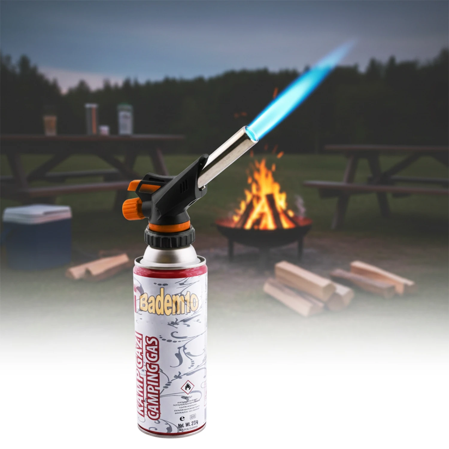 Çakmaklı Pürmüz Yedek Kartuşu Kamp Gazı 227 Gram Piknik Kamp Mangal Mutfak Ateş Tutuşturucu Set