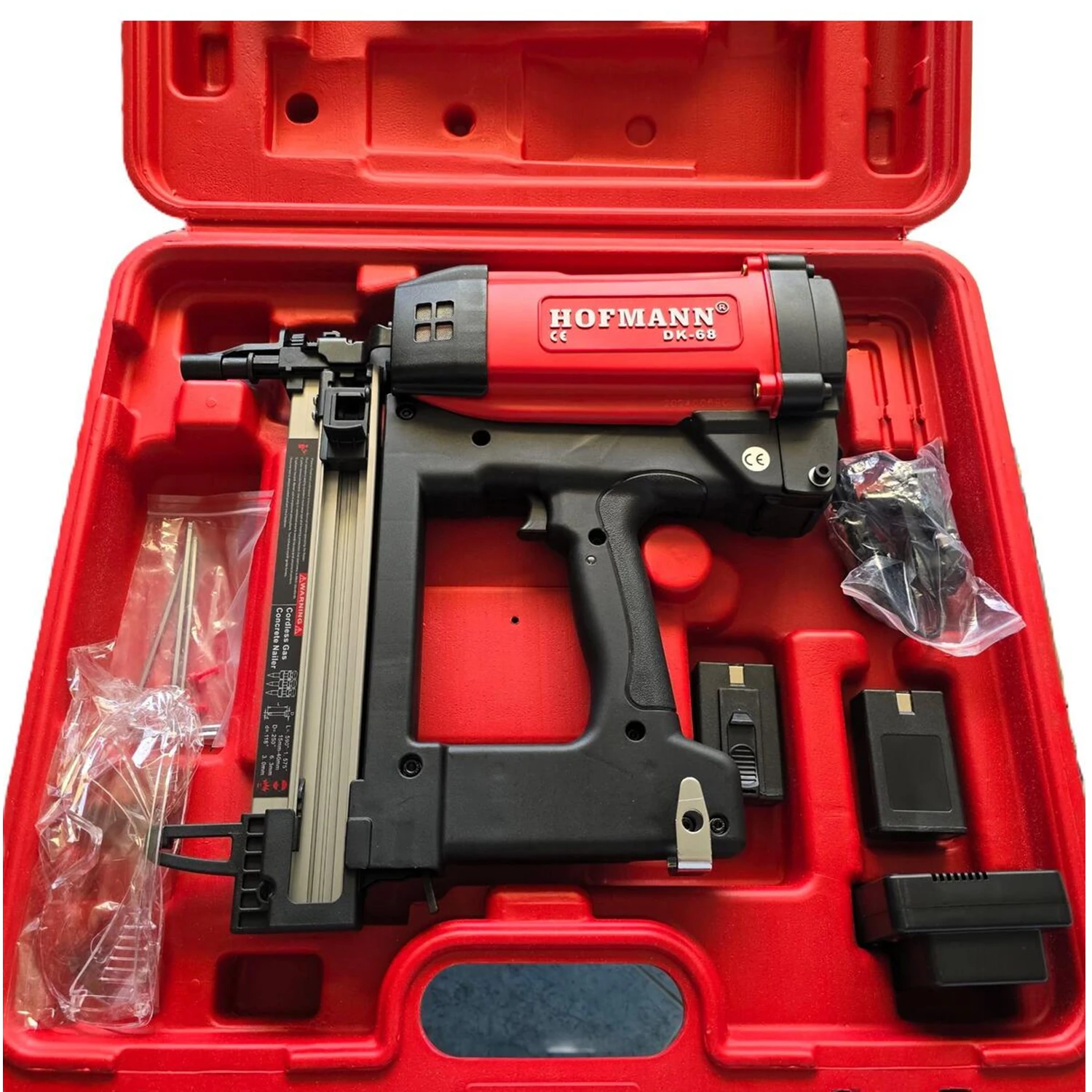 Gazlı DK68 Hafif Başlı Çivi Çakma Tabancası Şarjlı Bataryalı Pnömatik Çivi Çakma Döşeme Makinesi