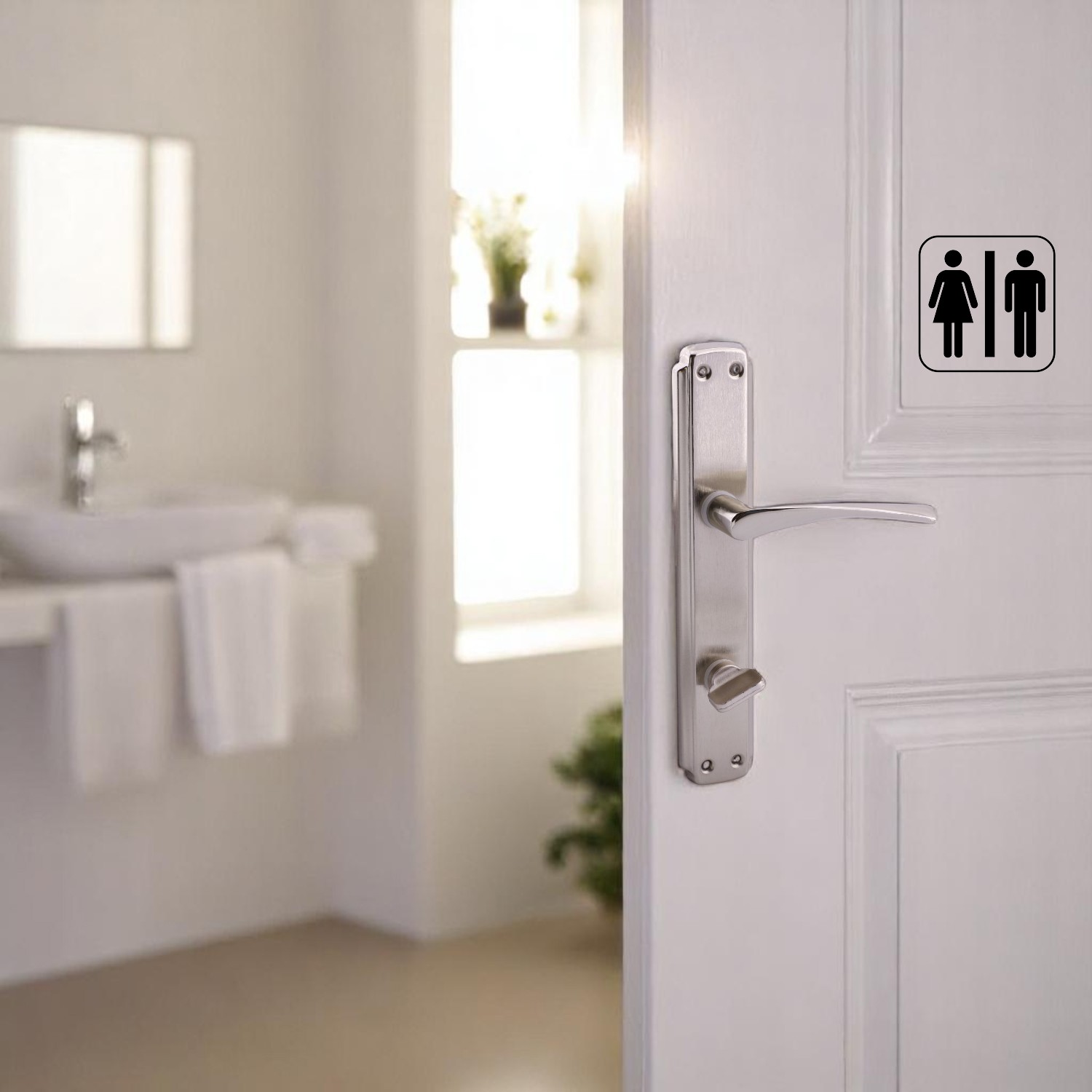 Oda Kapı Kolu ( 5 Takım ) + Wc Banyo Kapı Kolu ( 2 Takım ) Sağa Sola Uygun Tuvalet Kapı Kolu Seti