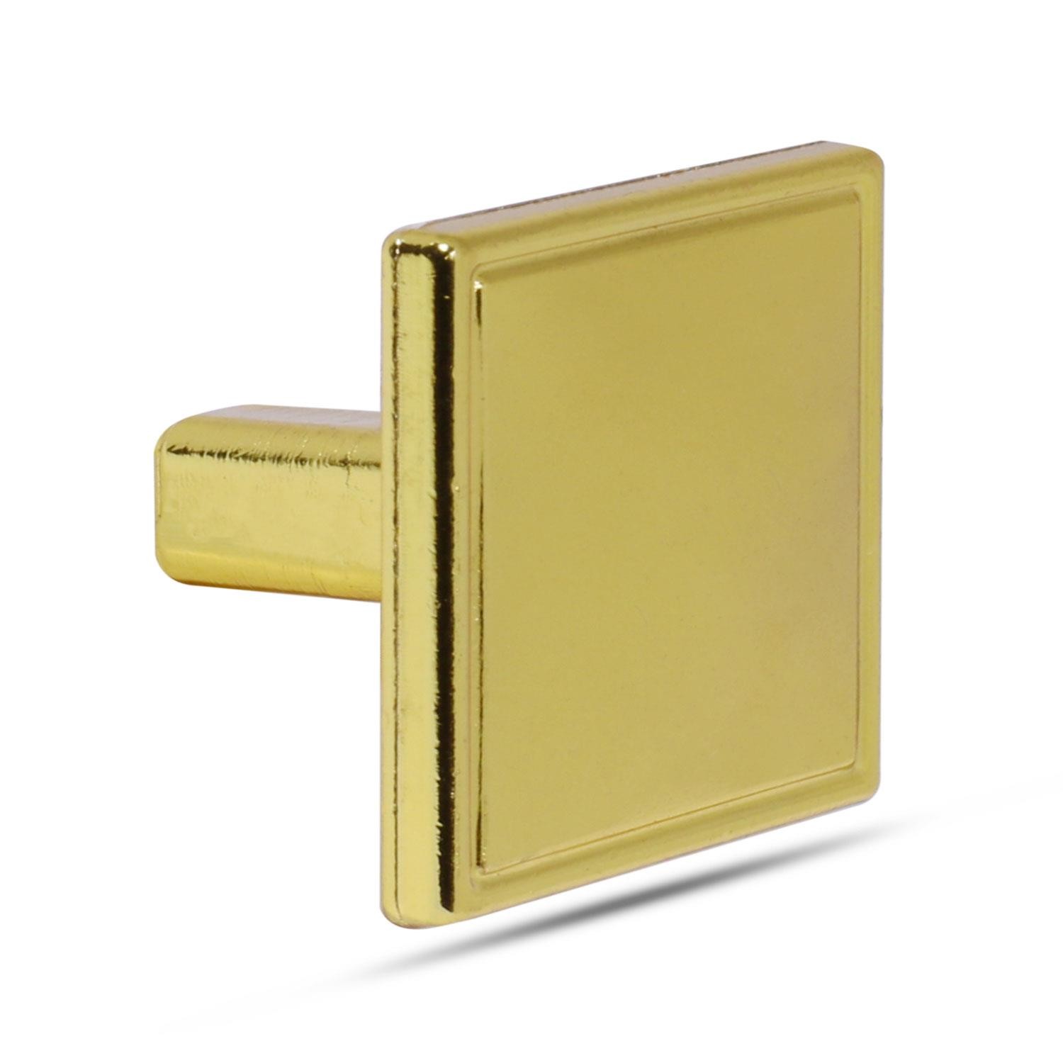 Art Düğme Kulp Kare Çekmece Mutfak Dolap Kapak Kulpu Kulbu Metal Tek Vidalı Kulp - Gold