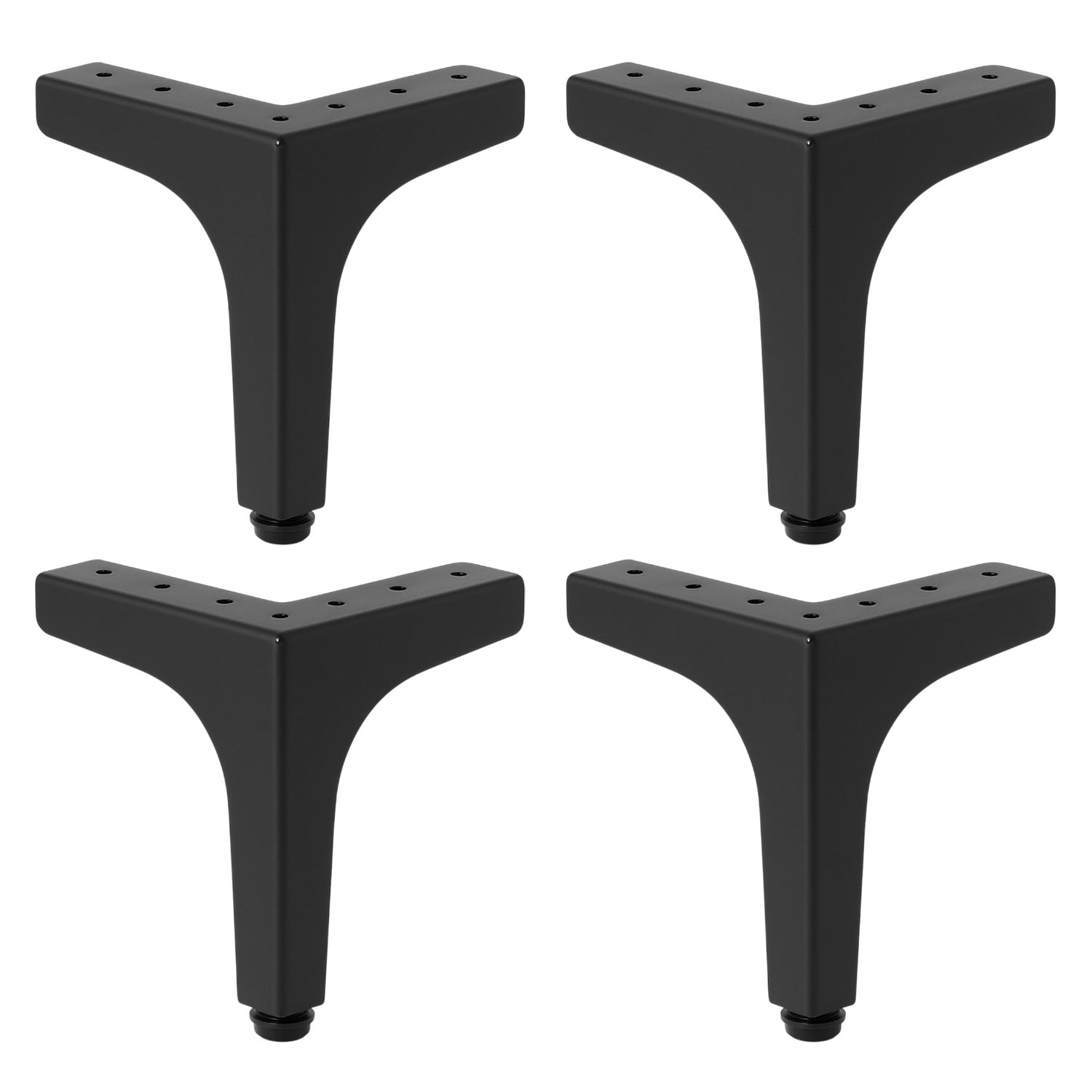 Dekor 17 cm Siyah 4 Adet Metal Mobilya Ayağı Seti 4 Adet Modern Tasarım Koltuk Sehpa Masa TV Ünitesi